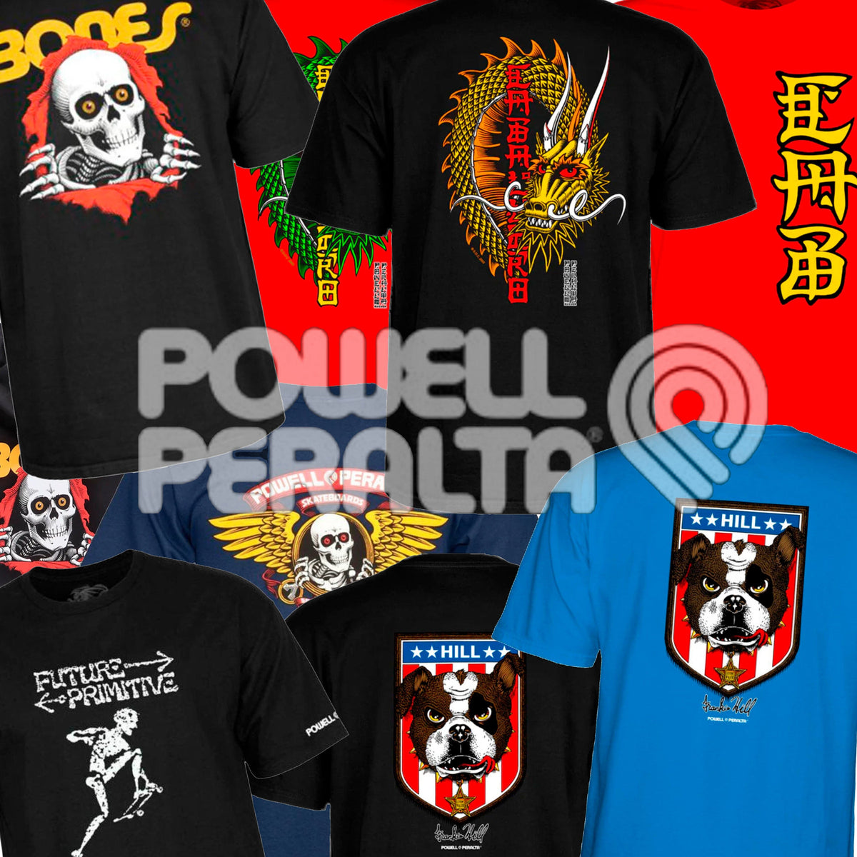 T-shirt Vintage 1994 Powell Peralta, Taille M, Noir, Occasion En Très Bon état