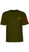 Powell Peralta Bones Brigade Bomber Army Green T-shirt PREORDER - Camiseta Ropa Powell Peralta 