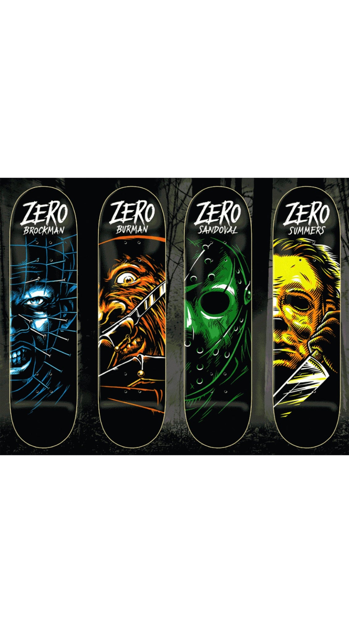 Zero Brockman GITD Fright Night 8.25 Skateboard Deck -Tabla Skate Tabla/Deck Zero Skateboards 