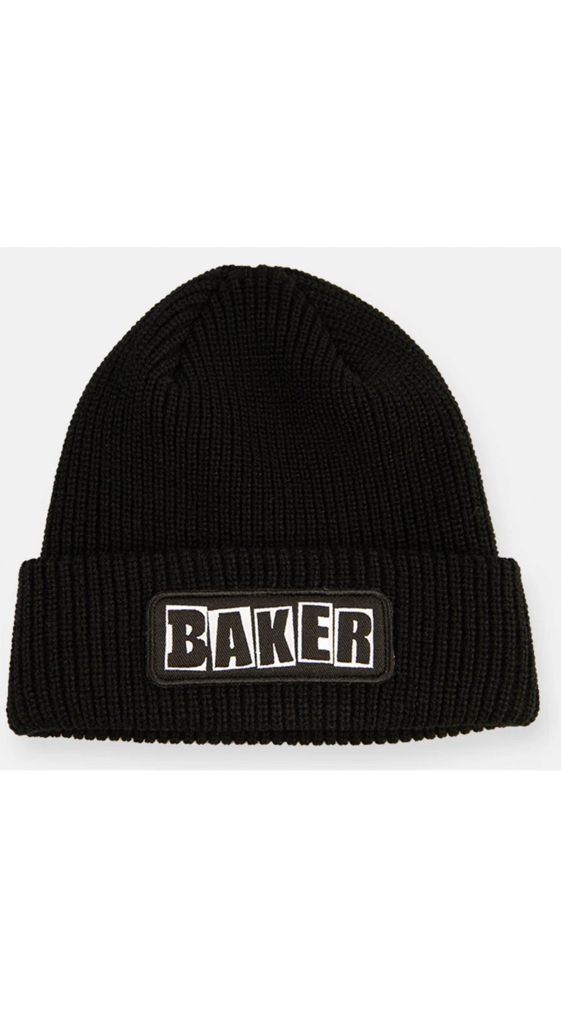 Baker Brand Logo Black Patch Beanie – Gorro