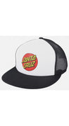 Santa Cruz Cap Classic Dot Mesh (White/Black) Hat- Gorra
