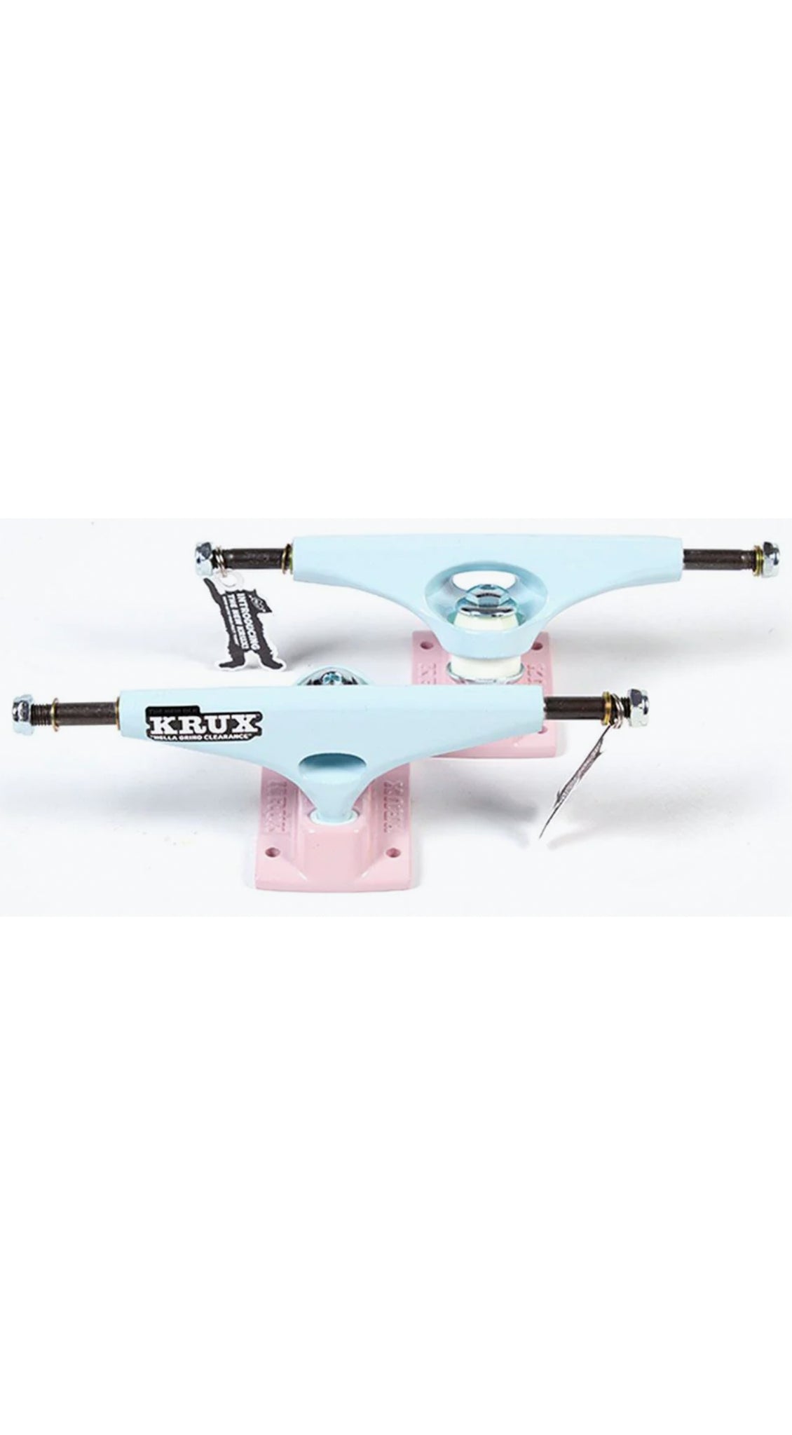 Krux K5 Pale Blue Pink DLK Inverted Kingpin Trucks 8.0″- Ejes