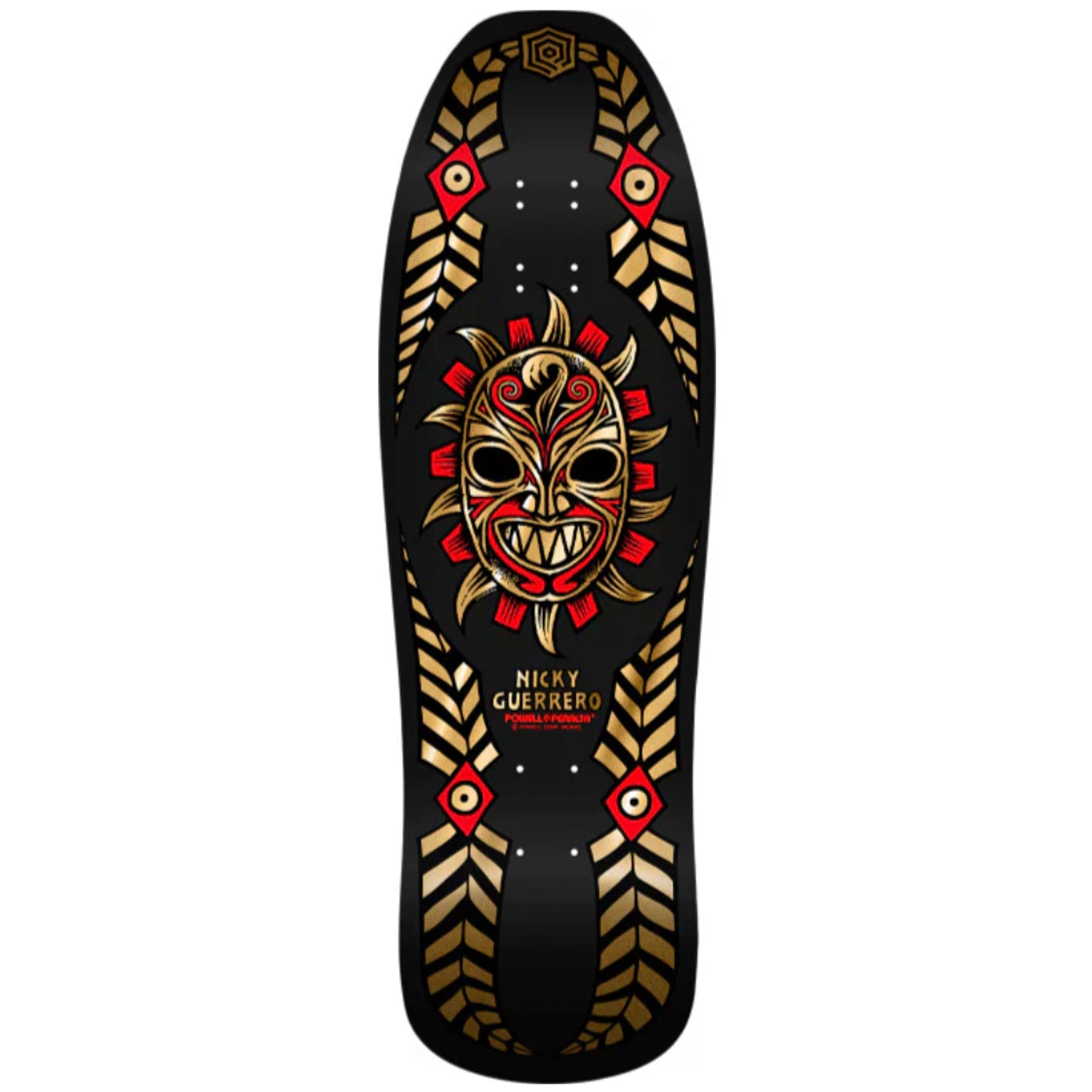 Powell Peralta Guerrero Mask Black Gold Foil Skateboard Deck