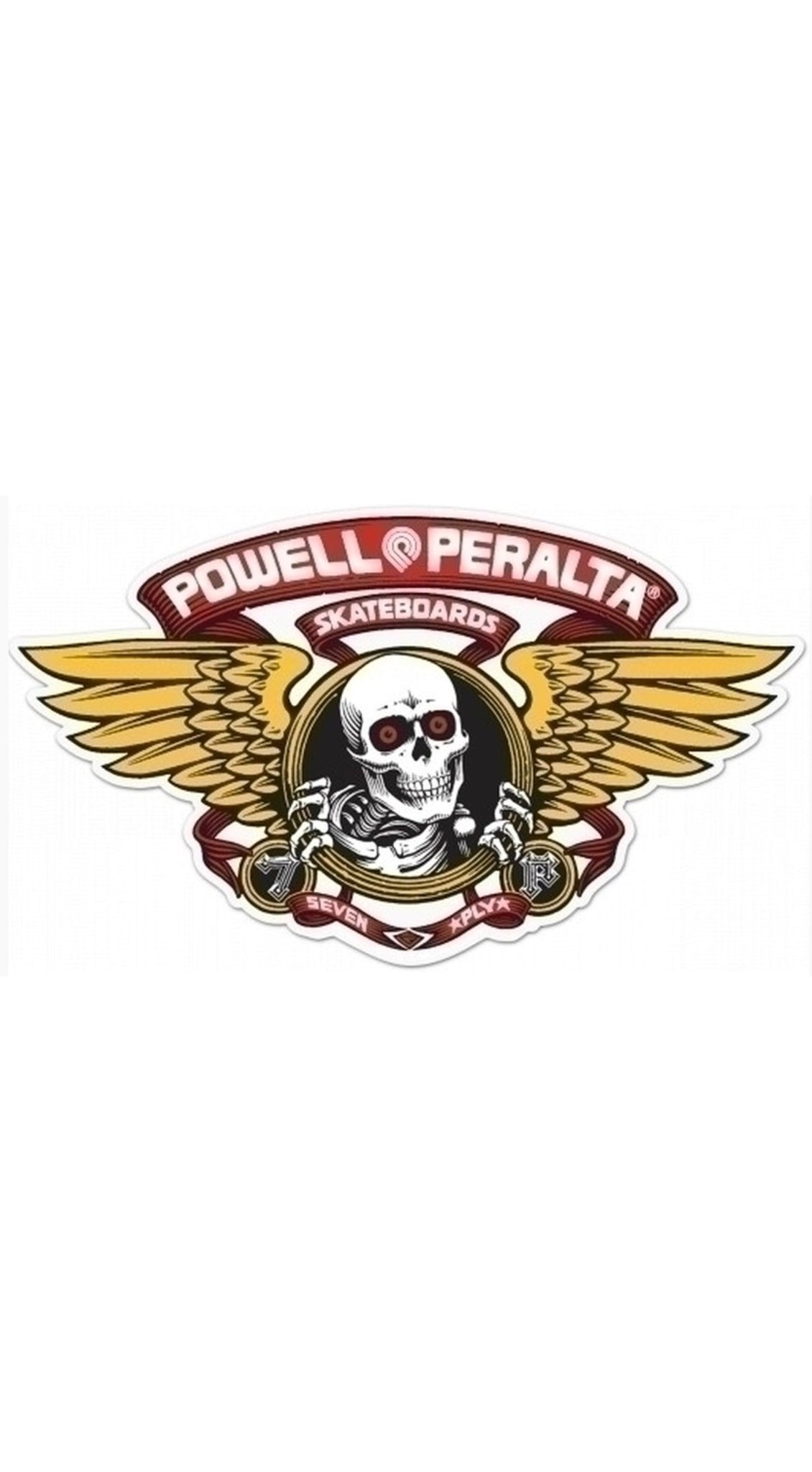 Powell Peralta Sticker Winged Ripper 12" Red