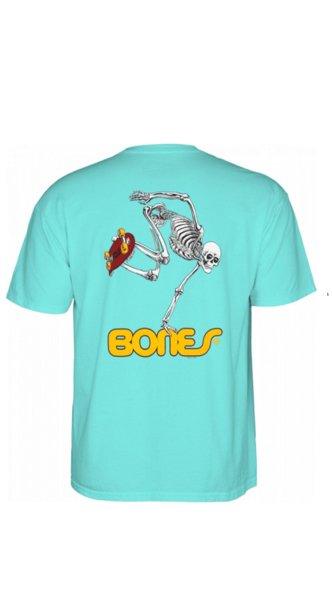 Powell Peralta Tee Skateboard Skeleton Celadon- Camiseta