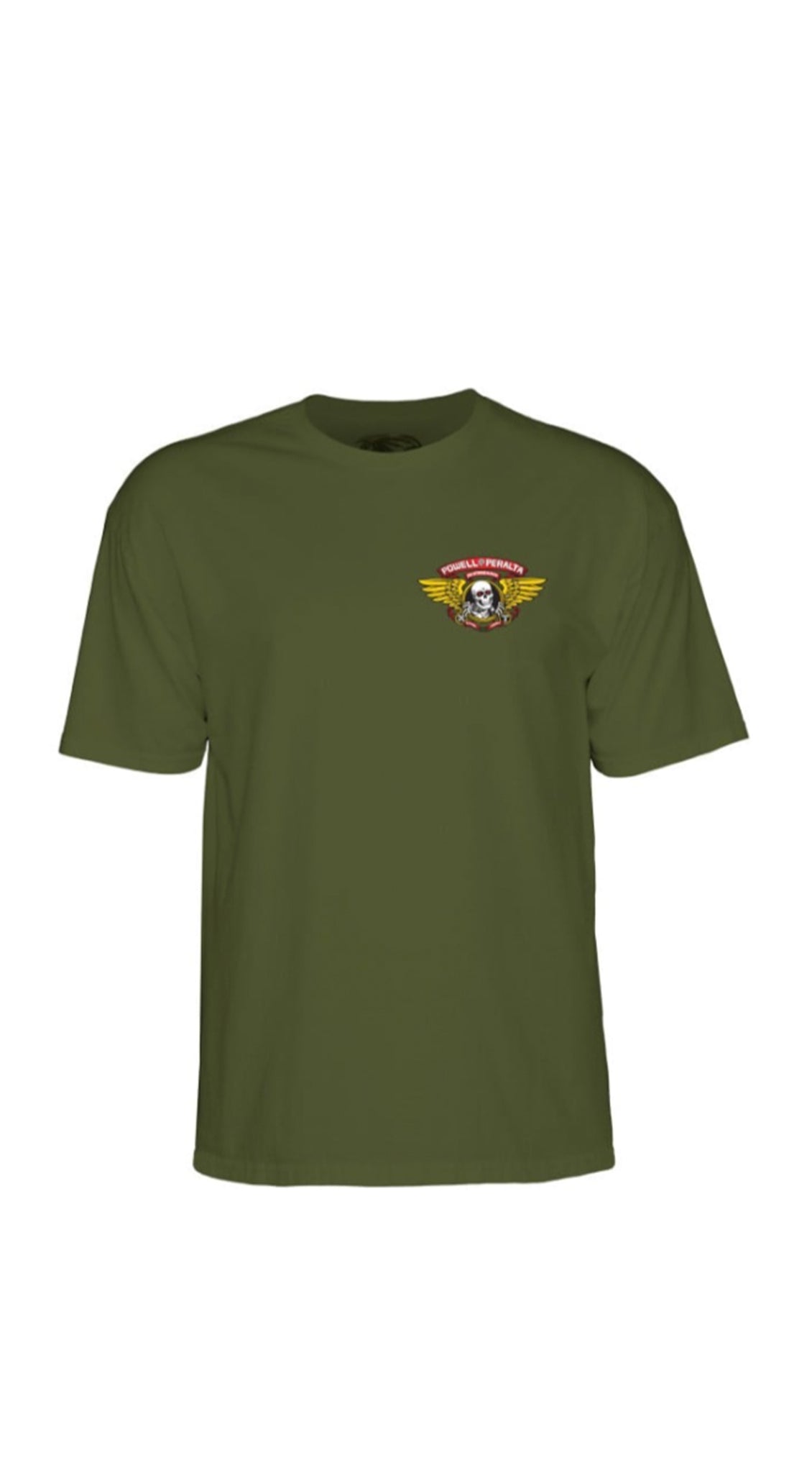 Powell Peralta Tee Winged Rip '2' Military Green- Camiseta