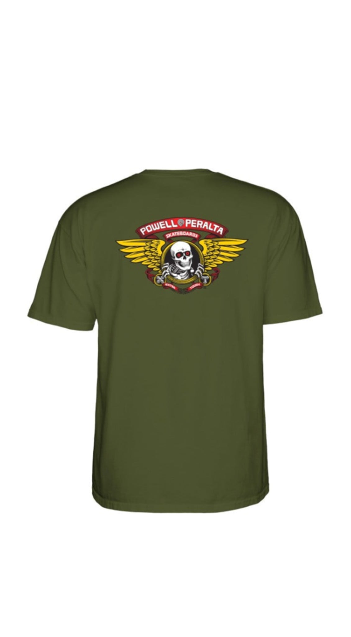 Powell Peralta Tee Winged Rip '2' Military Green- Camiseta