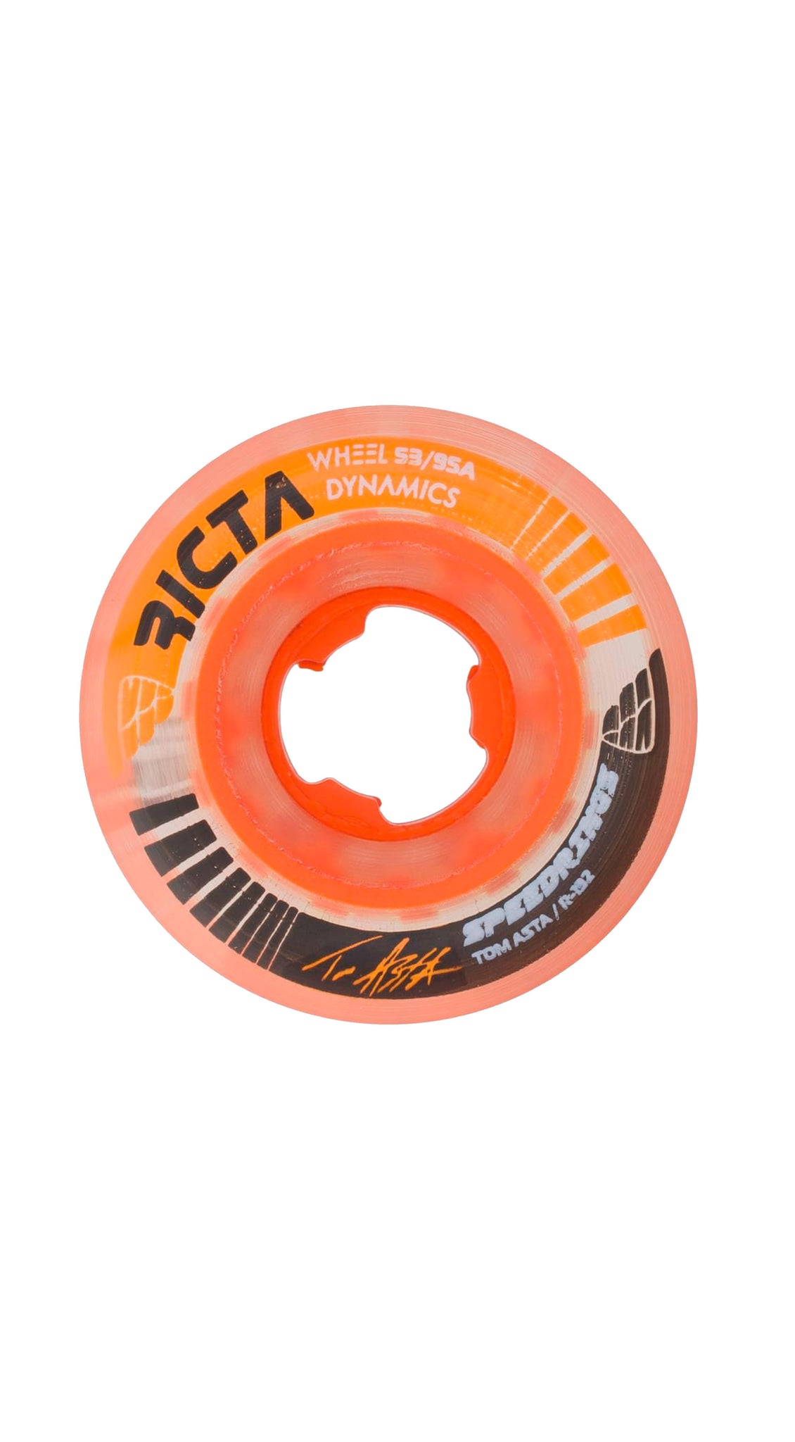 Ricta Asta Speedrings Clear Orange Slim 53mm 95A - Ruedas
