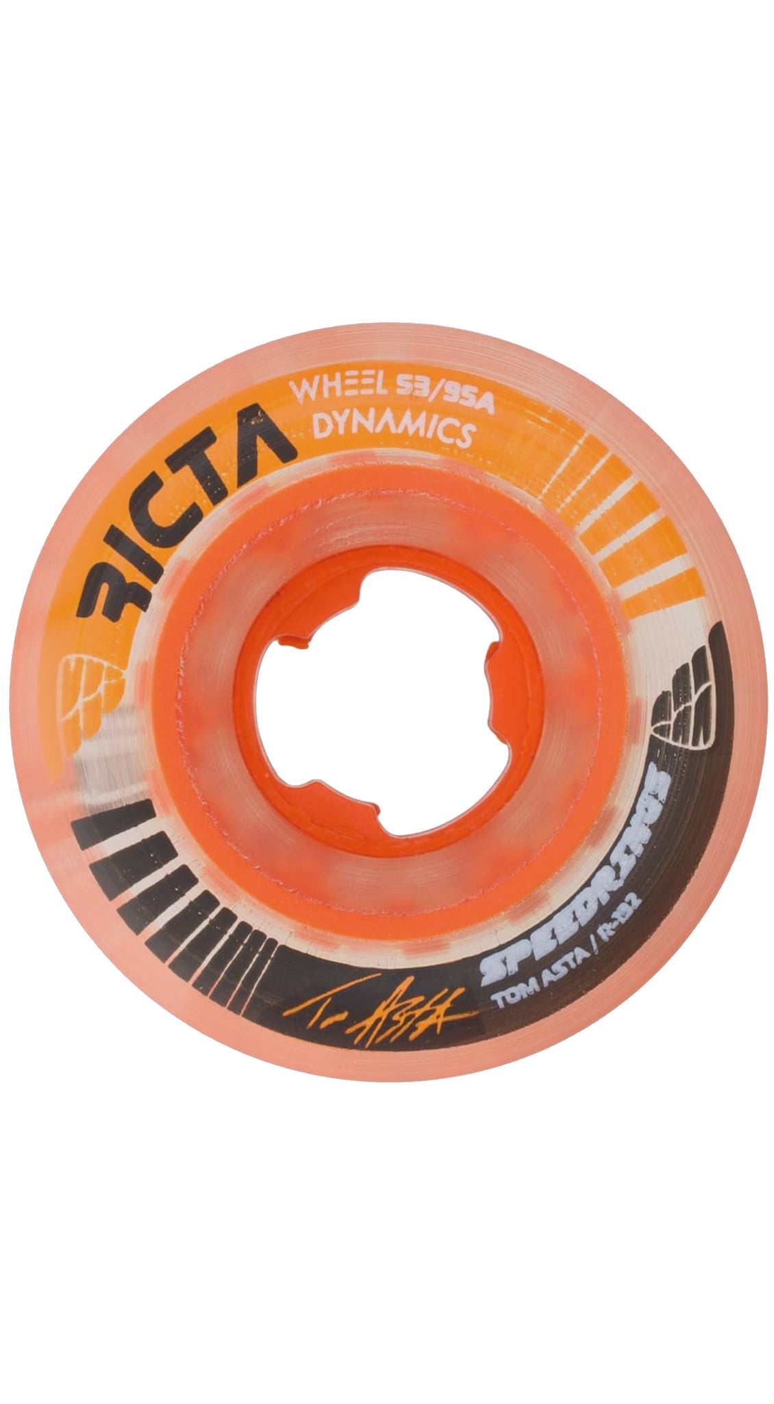 Ricta Asta Speedrings Clear Orange Slim 53mm 95A - Ruedas