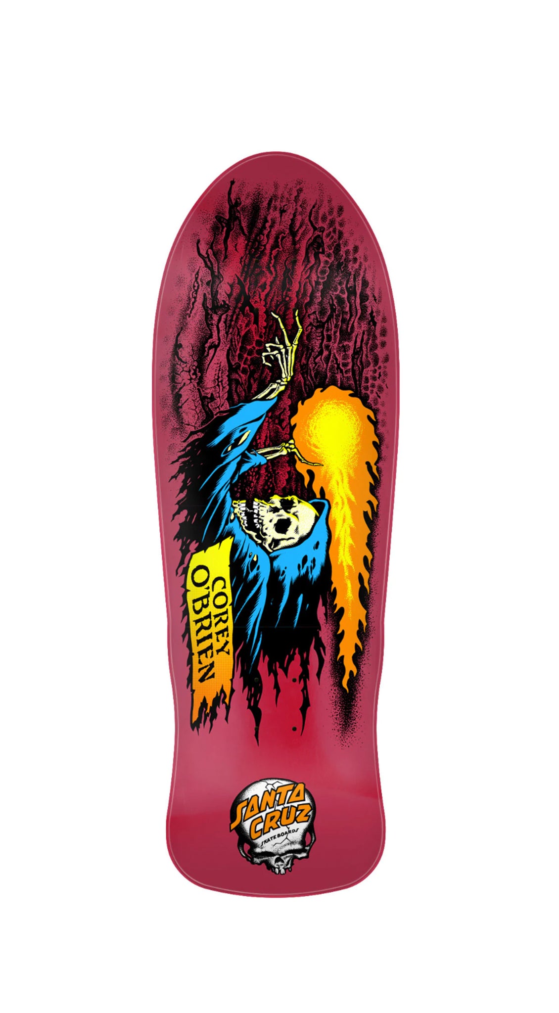 Santa Cruz Corey O’Brien Reaper Reissue Deck (2025) 9.85 x 30 in Candy Metallic Red Skateboard Deck – Preorder
