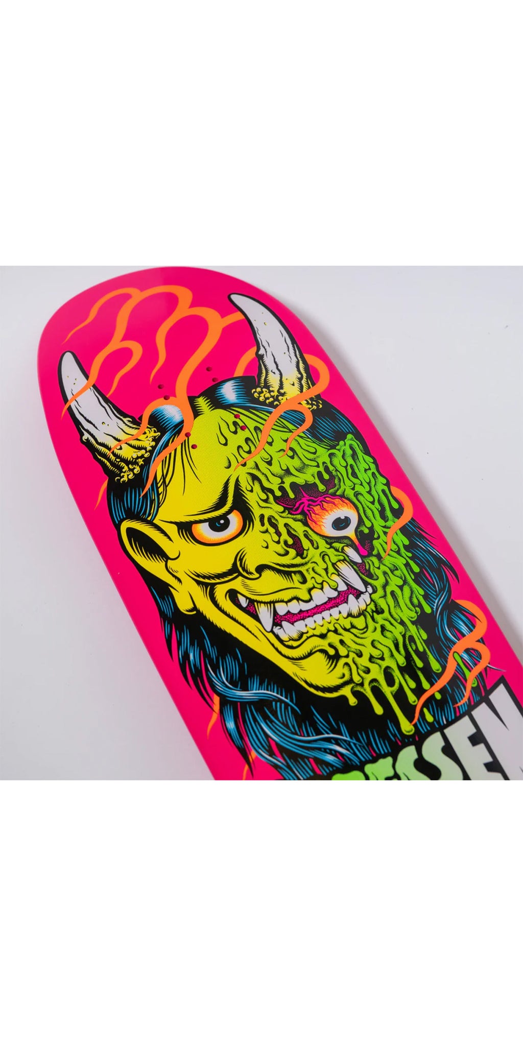 Santa Cruz Dressen Hannya Mask 9.30" Shaped  Skateboard Deck  - Tabla