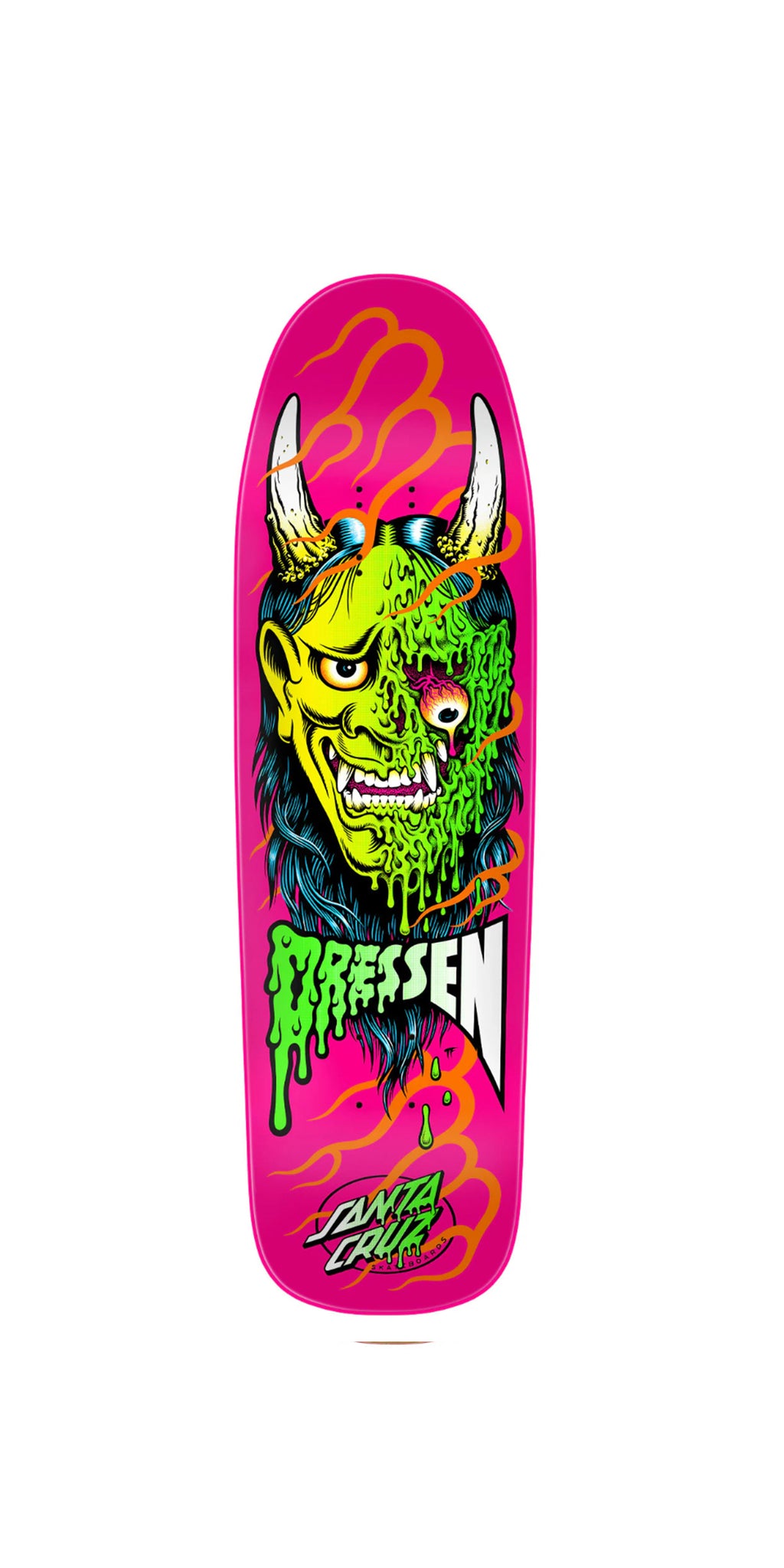 Santa Cruz Dressen Hannya Mask 9.30" Shaped  Skateboard Deck  - Tabla
