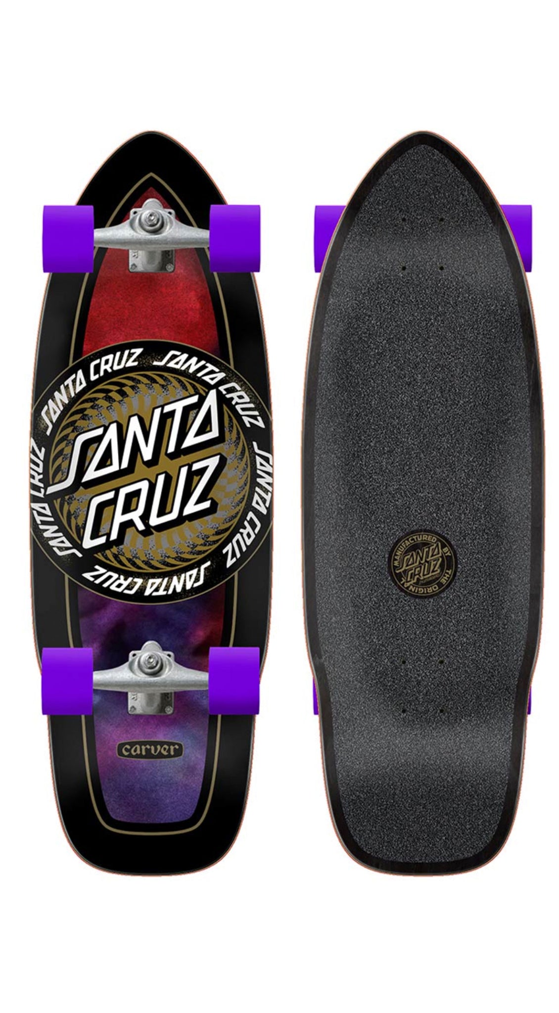 Santa Cruz Infinite Ringed Dot Cut Back 9.75" x 29.95" – Carver Surf Skate Cruzer - Completo (Copia)