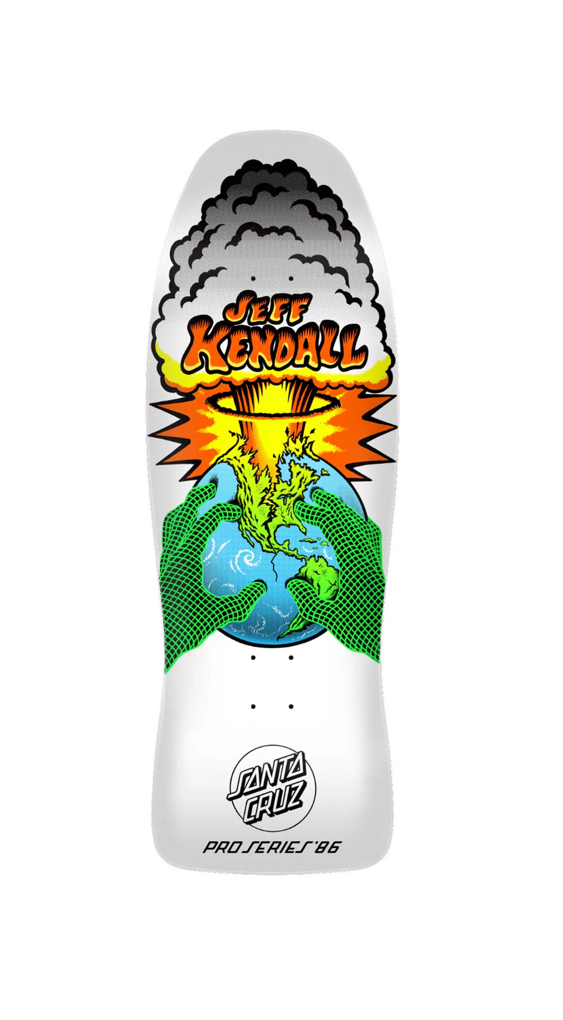 Santa Cruz Jeff Kendall End of the World Reissue Deck (2025) – Full Dip White Skateboard Deck - Preorder