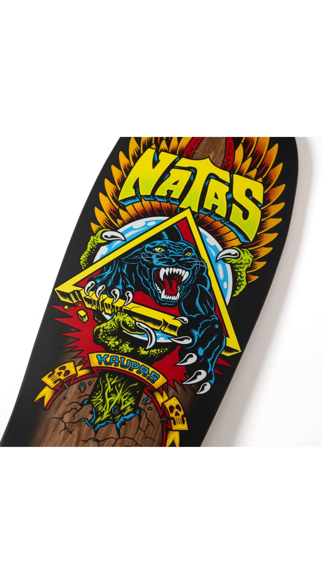 Santa Cruz Natas Kaupas SC Panther Reissue Deck (2025) 10.538 x 30.14 in Brown Sunburst – Preorder