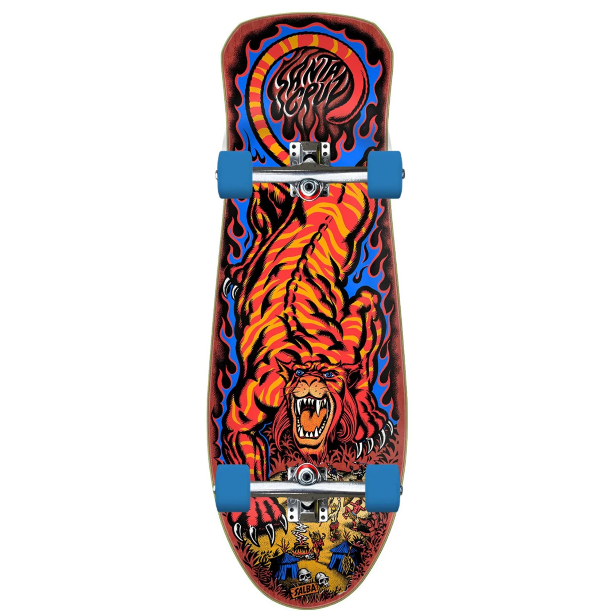 Santa Cruz Salba Tiger 10.3in x 31.1in Shaped Cruzer- Completo