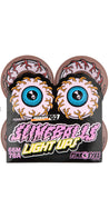 Santa Cruz Slime Balls 66mm Light Ups Pink Eyes 78a Skateboard Wheels - Ruedas