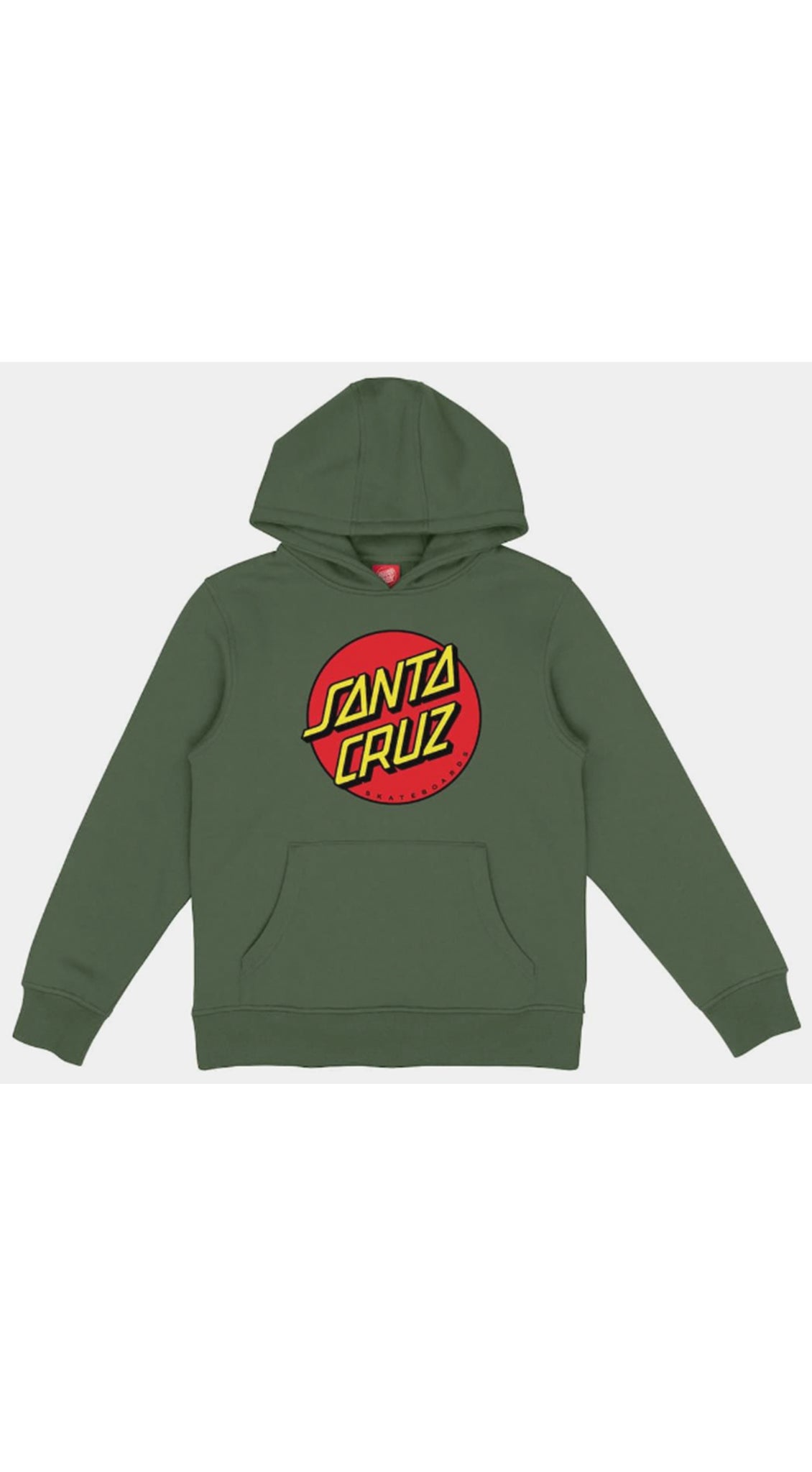 Santa Cruz Youth Hood Classic Dot - Dark Moss- Sudadera