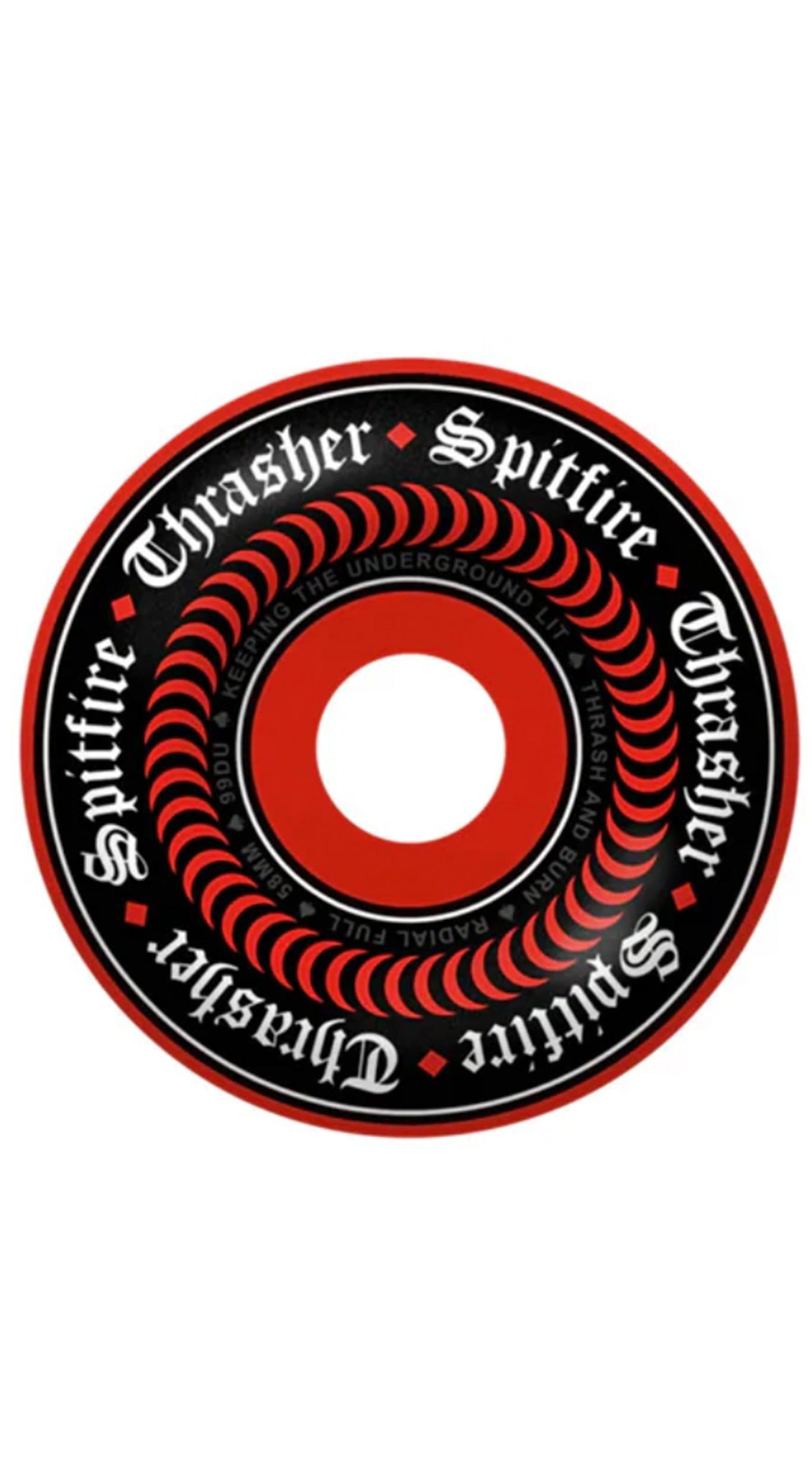 Spitfire THRASHER OATH F4 99 RADIAL FULL 58MM RED- Ruedas
