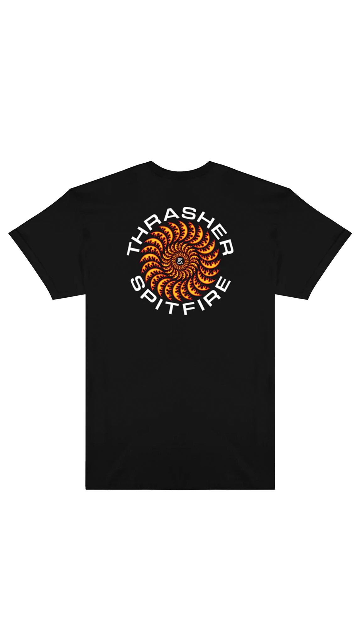 Thrasher CLASSIC SWIRL BLACK TEE - Camiseta