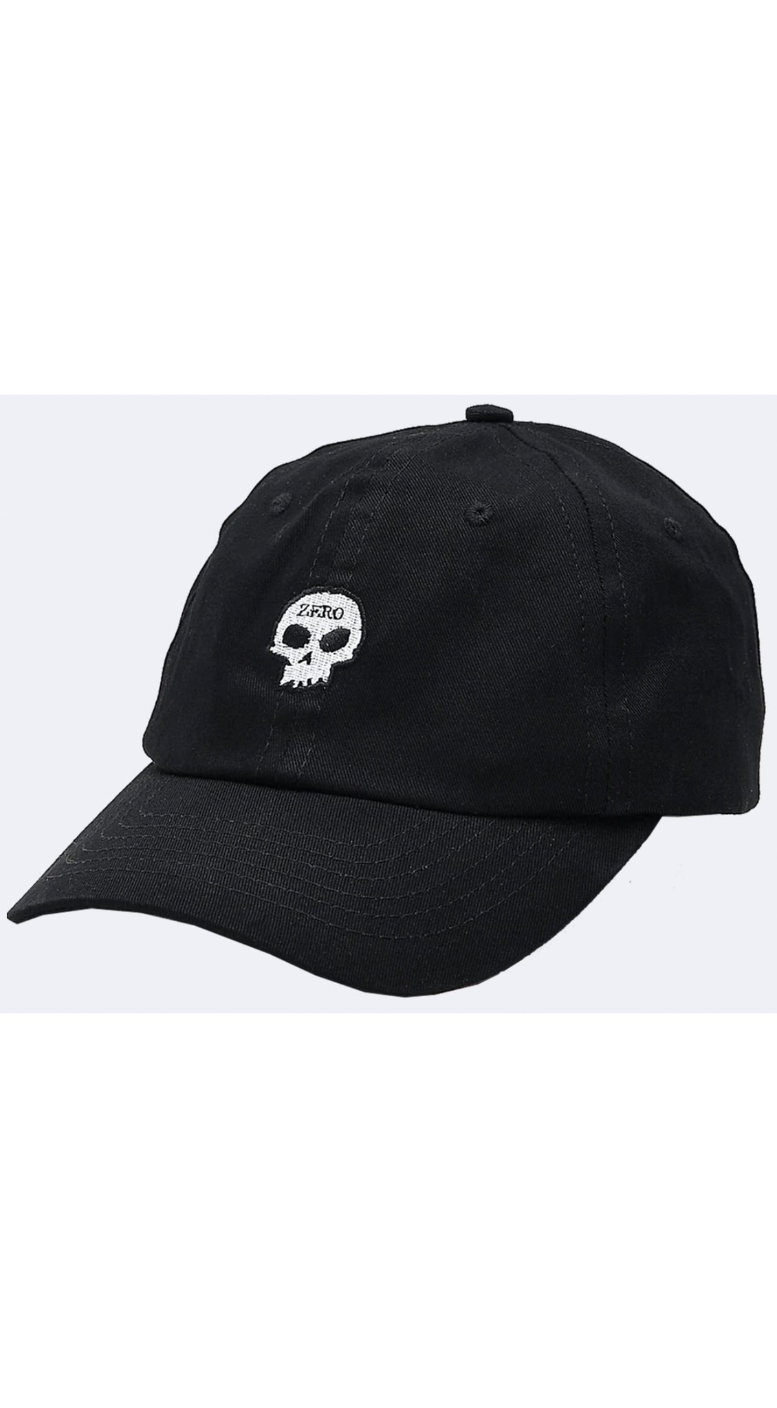 Zero Skateboards Single skull Dad hat Black Cap - Gorra