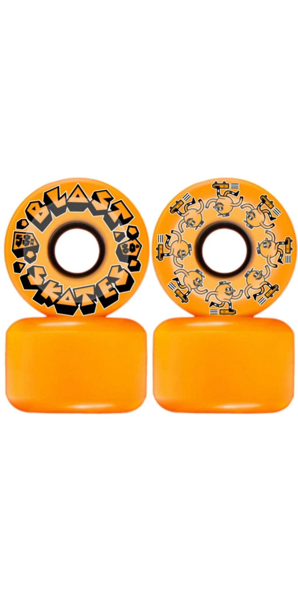 Blast Skates, BLAST SKATES 2 RUBBLE RIDERS - 58mm - 80a Skateboard Wheels - Ruedas Ruedas Blast Skates 