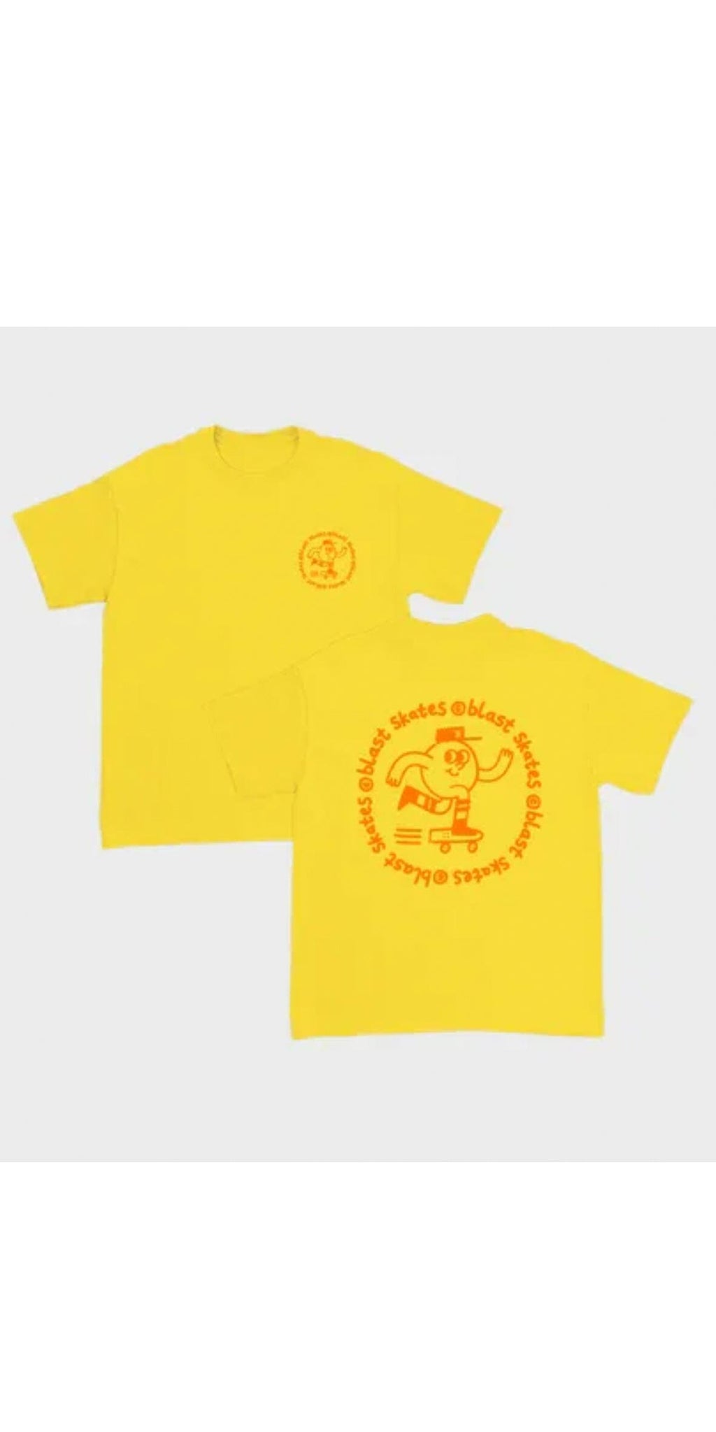 Blast Skates Kids Classic Round Logo T-Shirt Yellow- Camiseta Ropa Blast Skates 