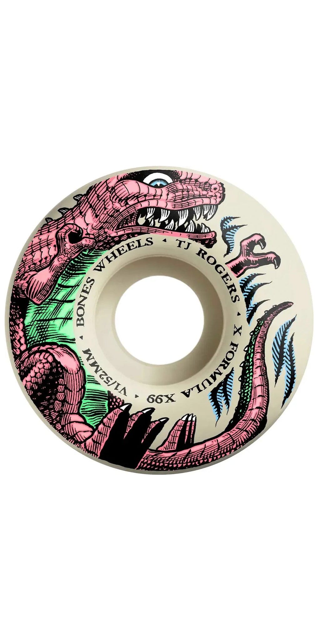 Bones Wheels Rogers Dino- Sortas 52MM V1 Standard X-Formula 99A-Ruedas Ruedas Bones 