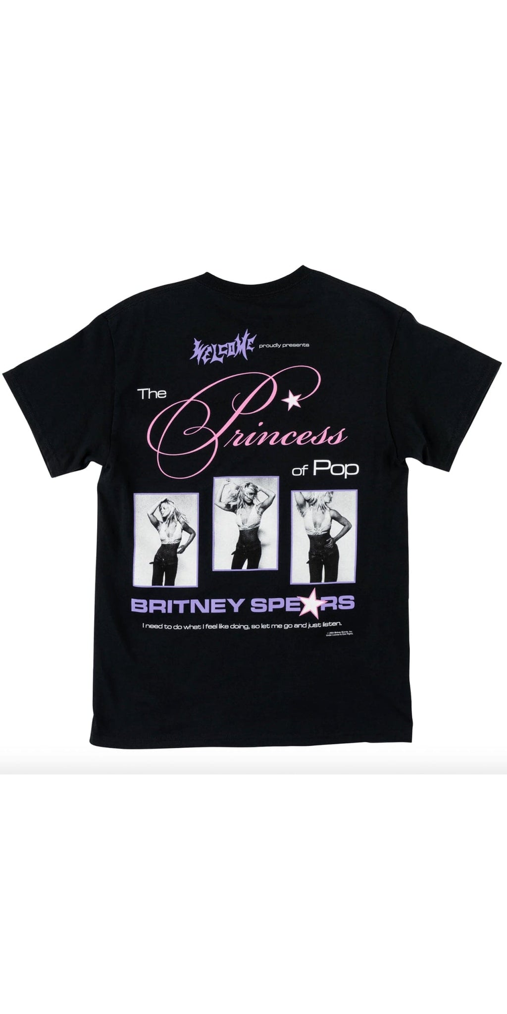 BRITNEY SPEARS X Welcome Skateboards Princess Black T-Shirt - Camiseta Ropa Welcome Skateboards 