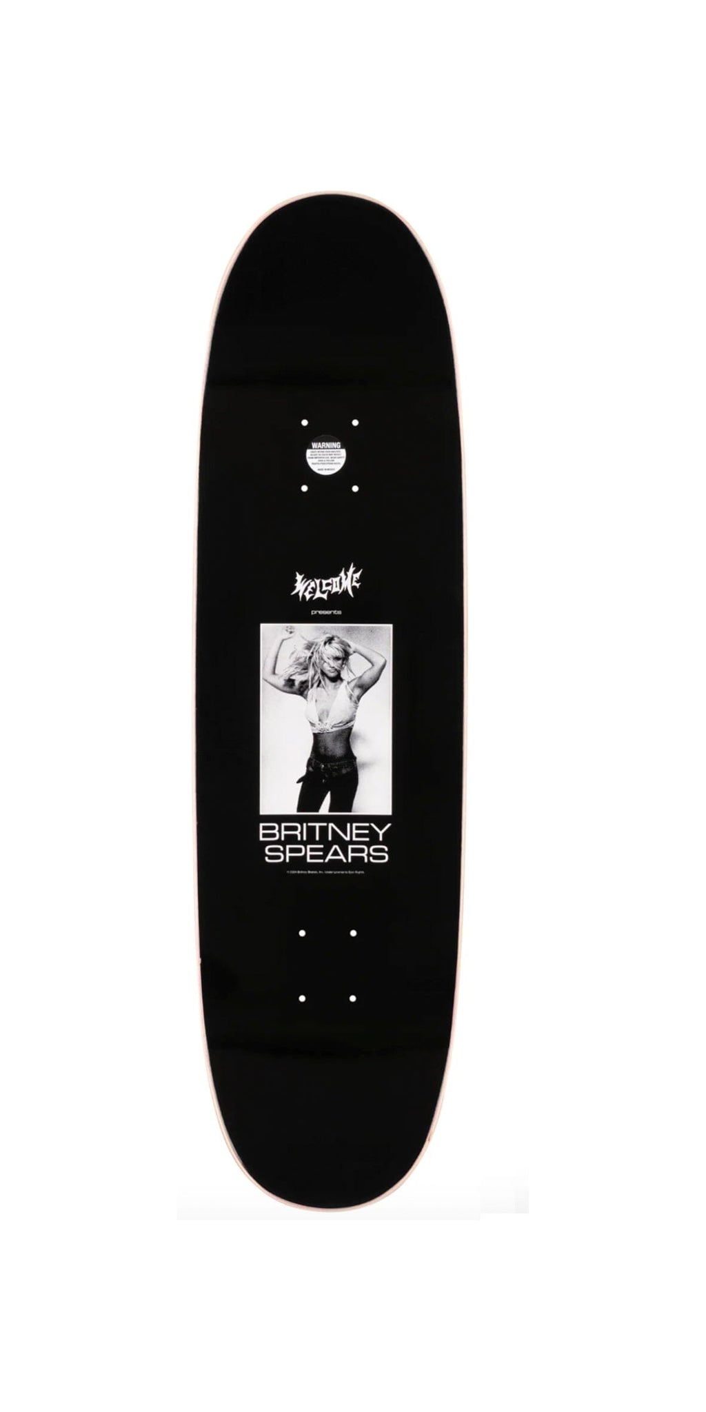 BRITNEY SPEARS X Welcome Skateboards - Snake on Son of Boline 8.8 Black Pink Foil Skateboard Deck- Tabla Tabla/Deck Welcome Skateboards 