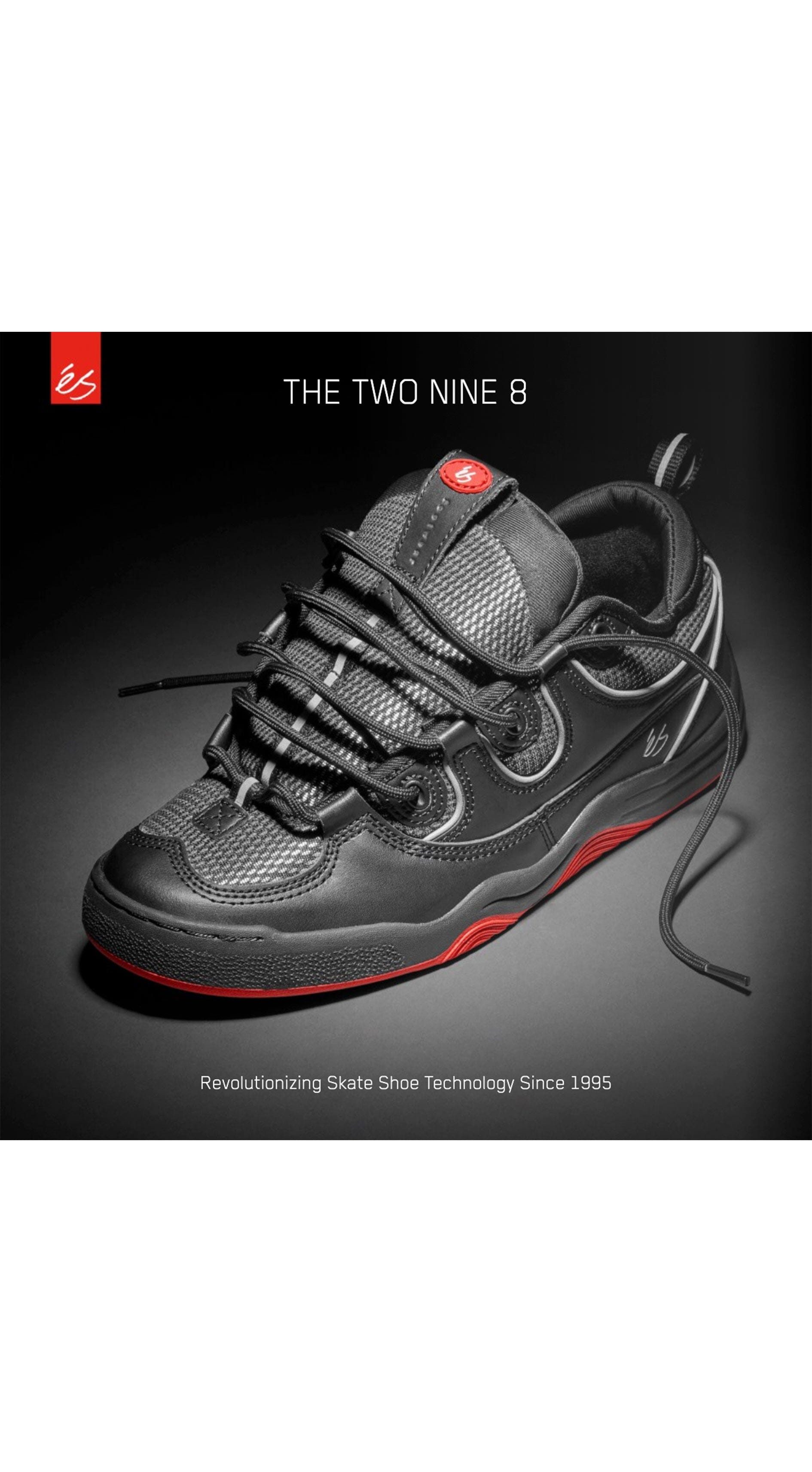éS Two NINE Black Skateboarding shoes -Zapatillas