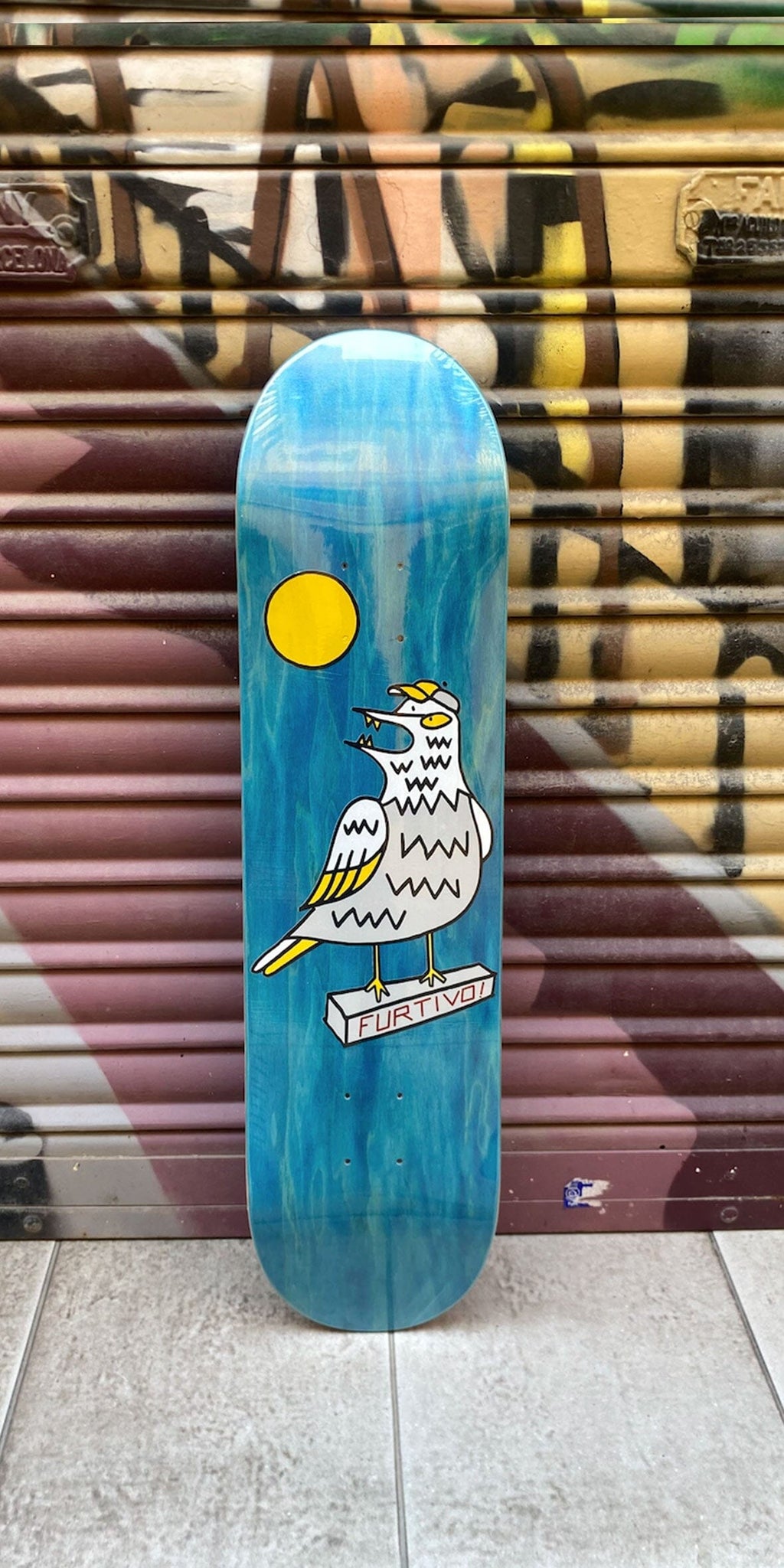 Furtivo "CARNIVORA" 7.75 Blue Popsicle Skateboard Deck- Tabla Tabla/Deck Furtivo Skateboarding 