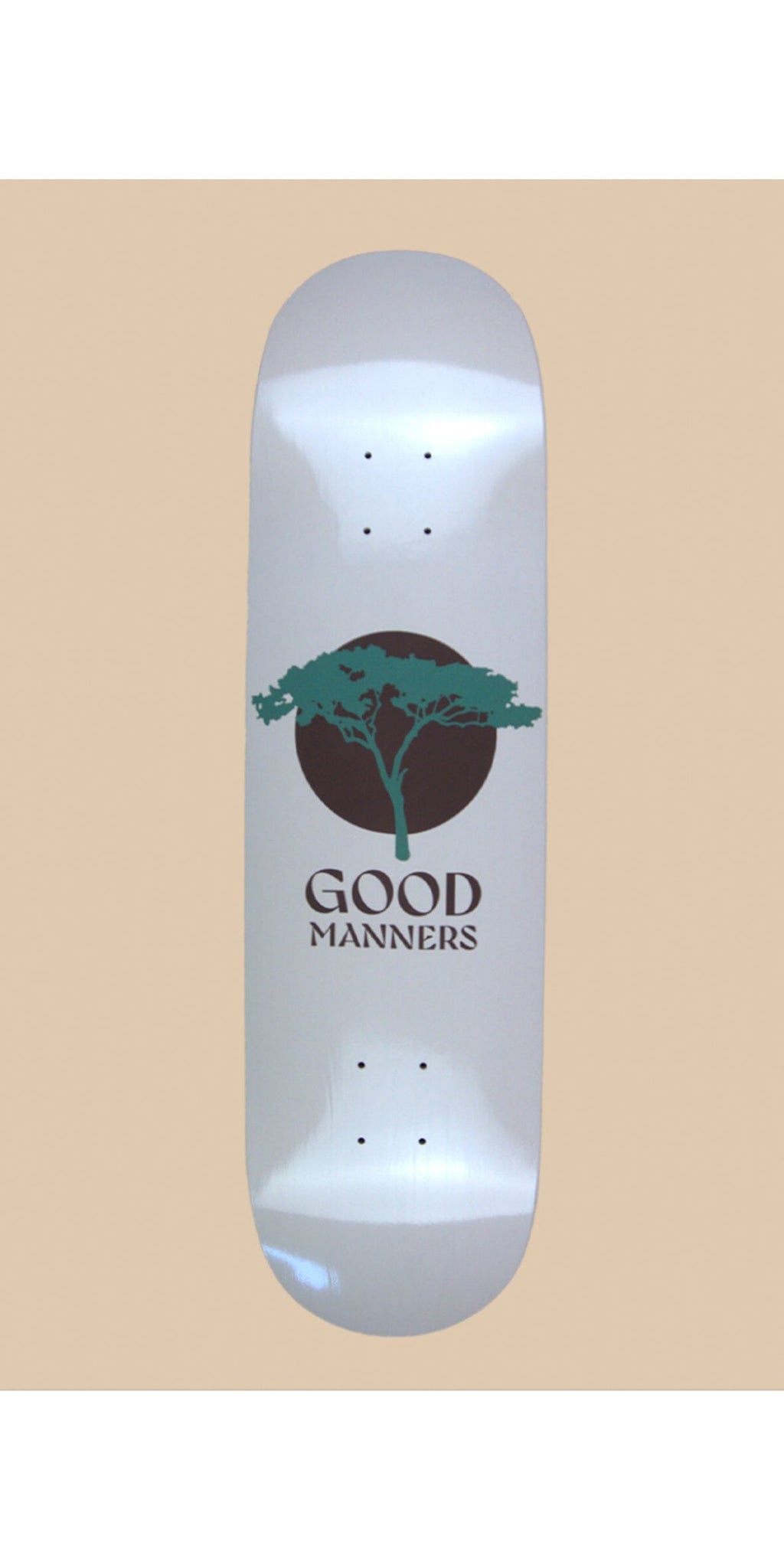 Good Manners "Beige Logo" 8.5 Skateboard deck- Tabla Tabla/Deck Good Manners 