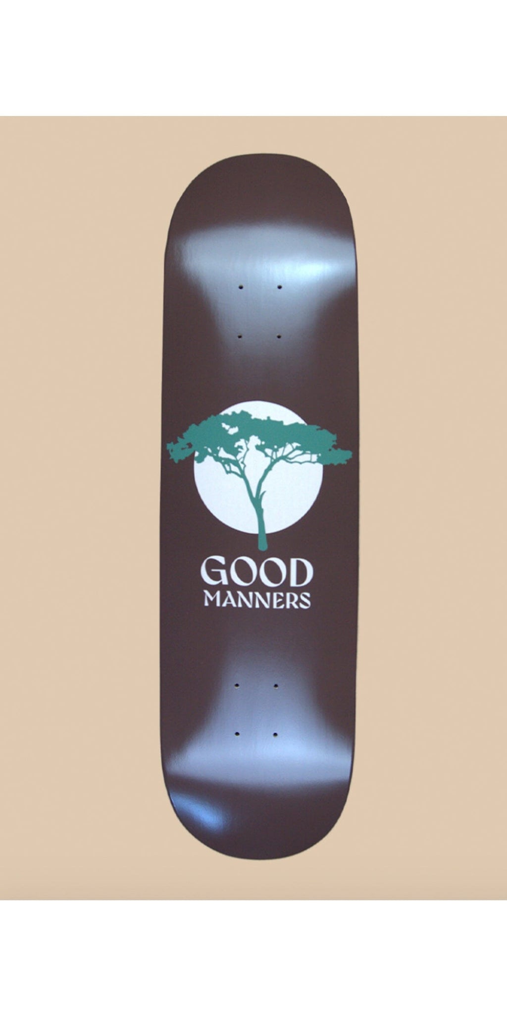 Good Manners "Brown Logo" 8.25 Skateboard deck- Tabla Tabla/Deck Good Manners 