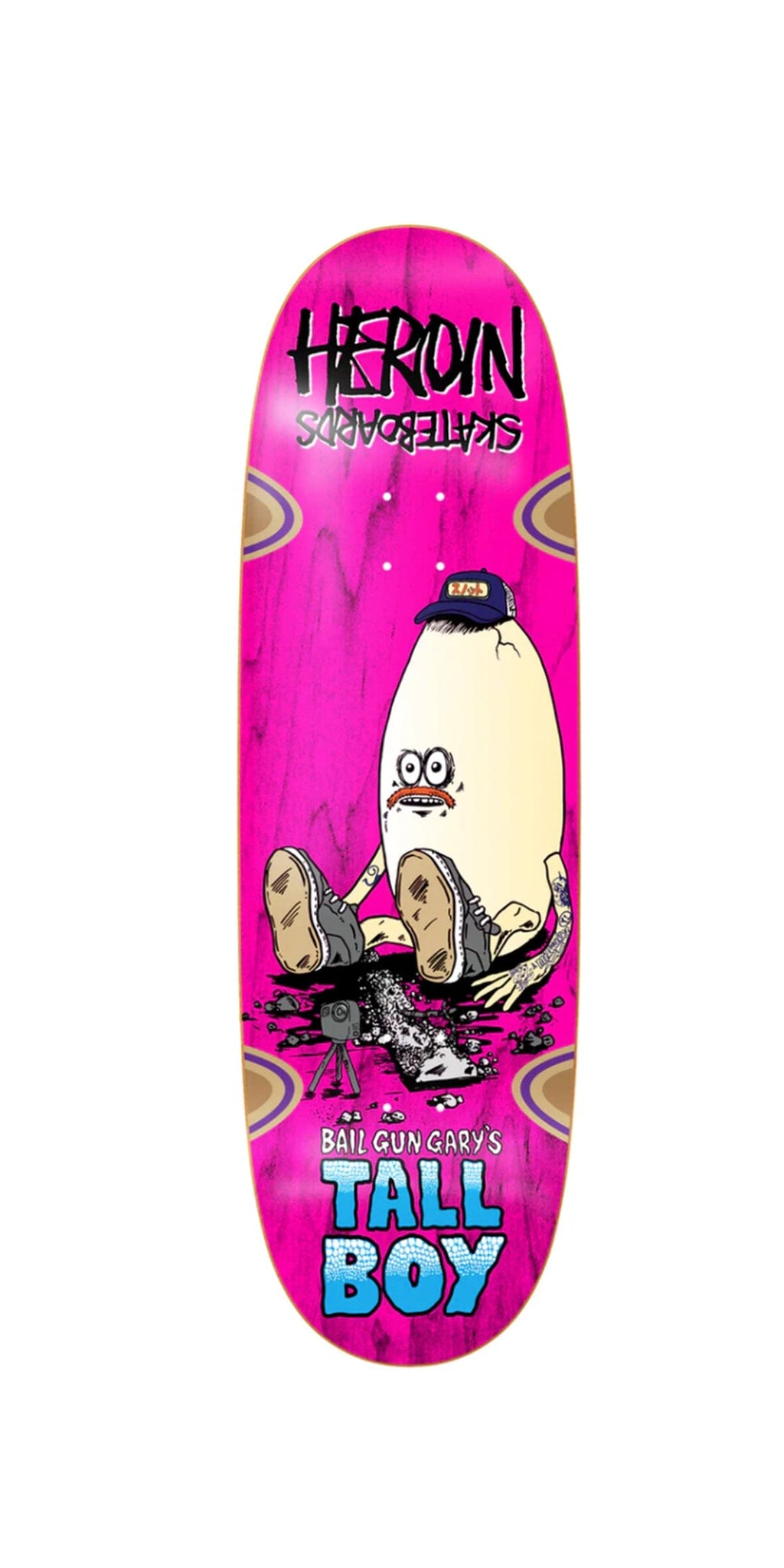 Heroin Skateboards Bail Gun Gary Tall Boy Deck 10.25”Skateboard Deck- Tabla Skate Tabla/Deck Heroin Skateboards 