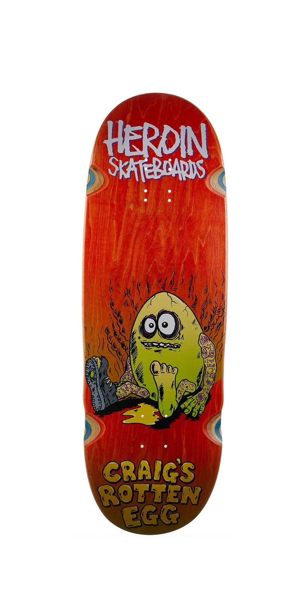 Heroin Skateboards CQ Craig’s Rotten Egg 10.0 Skateboard Deck - Tabla Skate Tabla/Deck Heroin Skateboards 