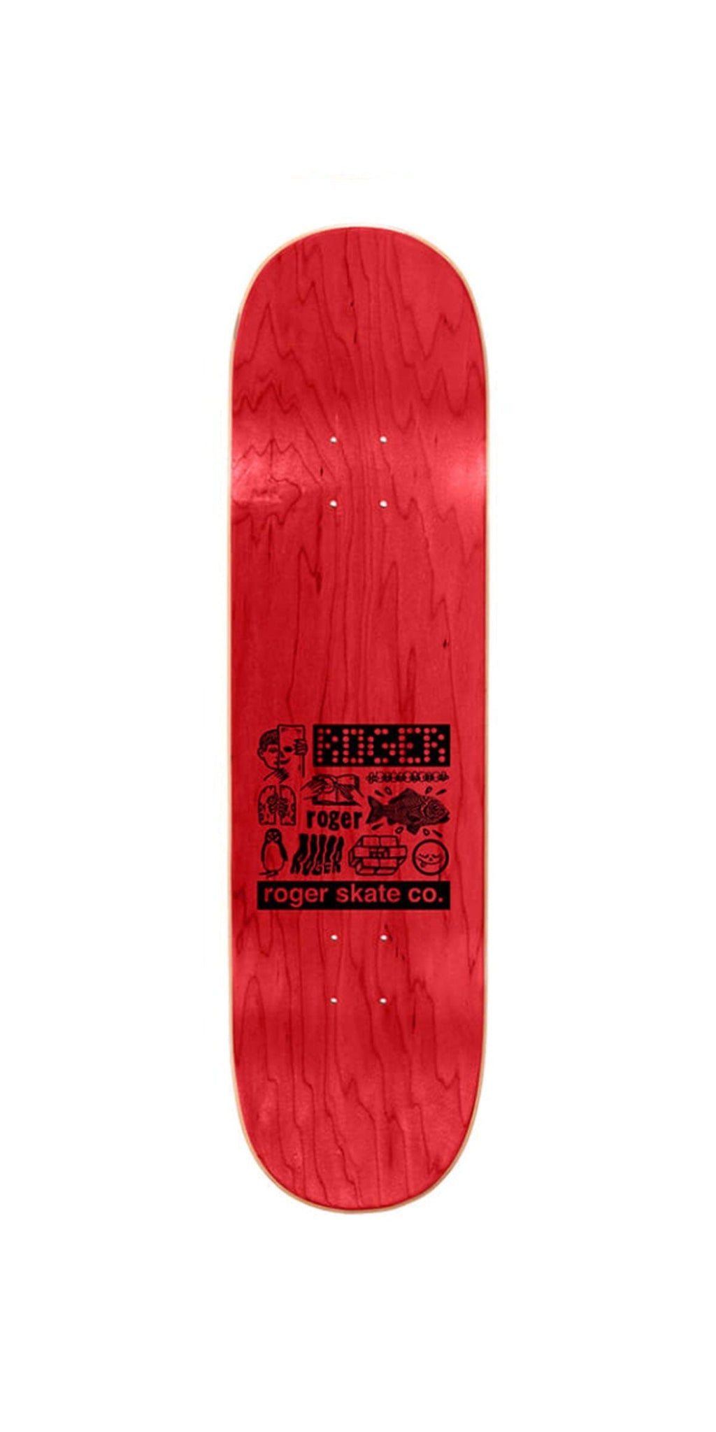 ROGER Half Roger 8.0 x 31.44" High Concave Skateboard Deck - Tabla Tablas ROGER 