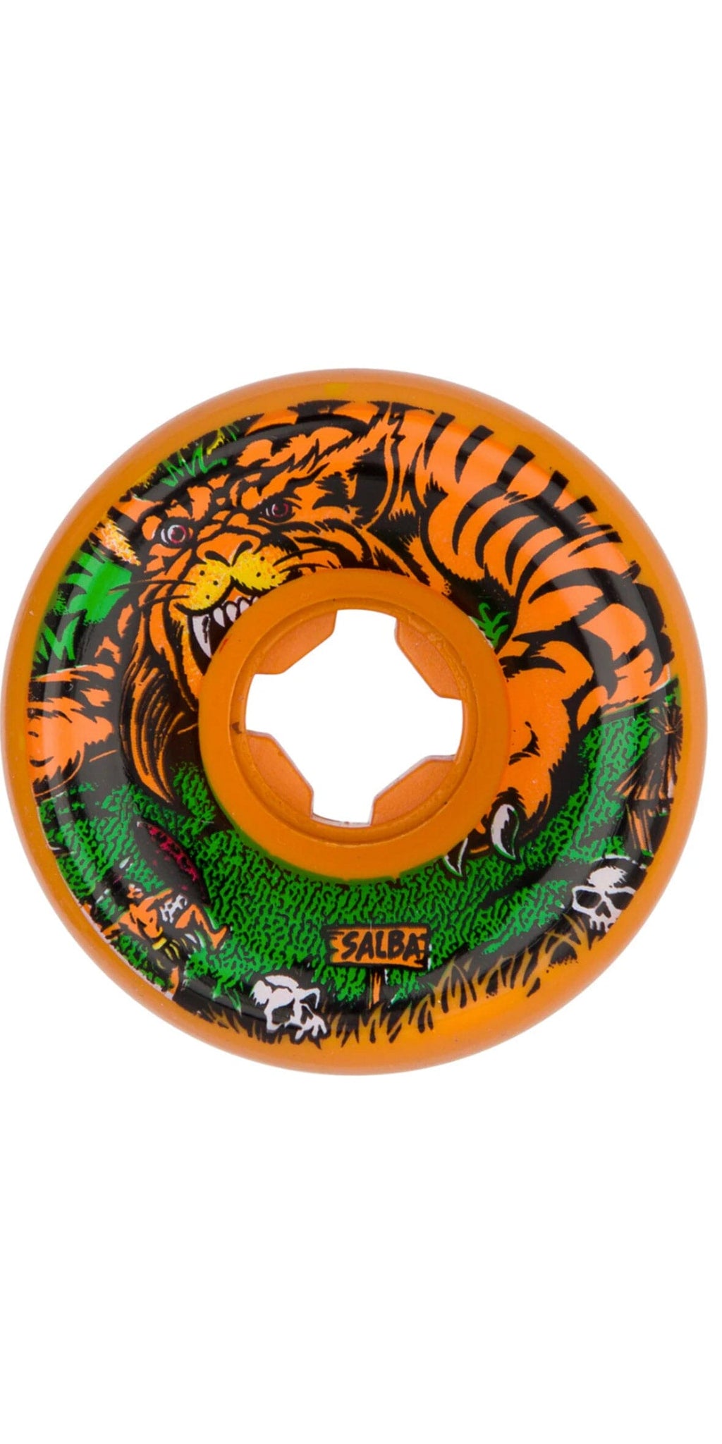 Santa Cruz 60mm Salba Tiger Vomits Orange 95a Slime Balls Skateboard Wheels - Ruedas Ruedas Santa Cruz Skateboards 