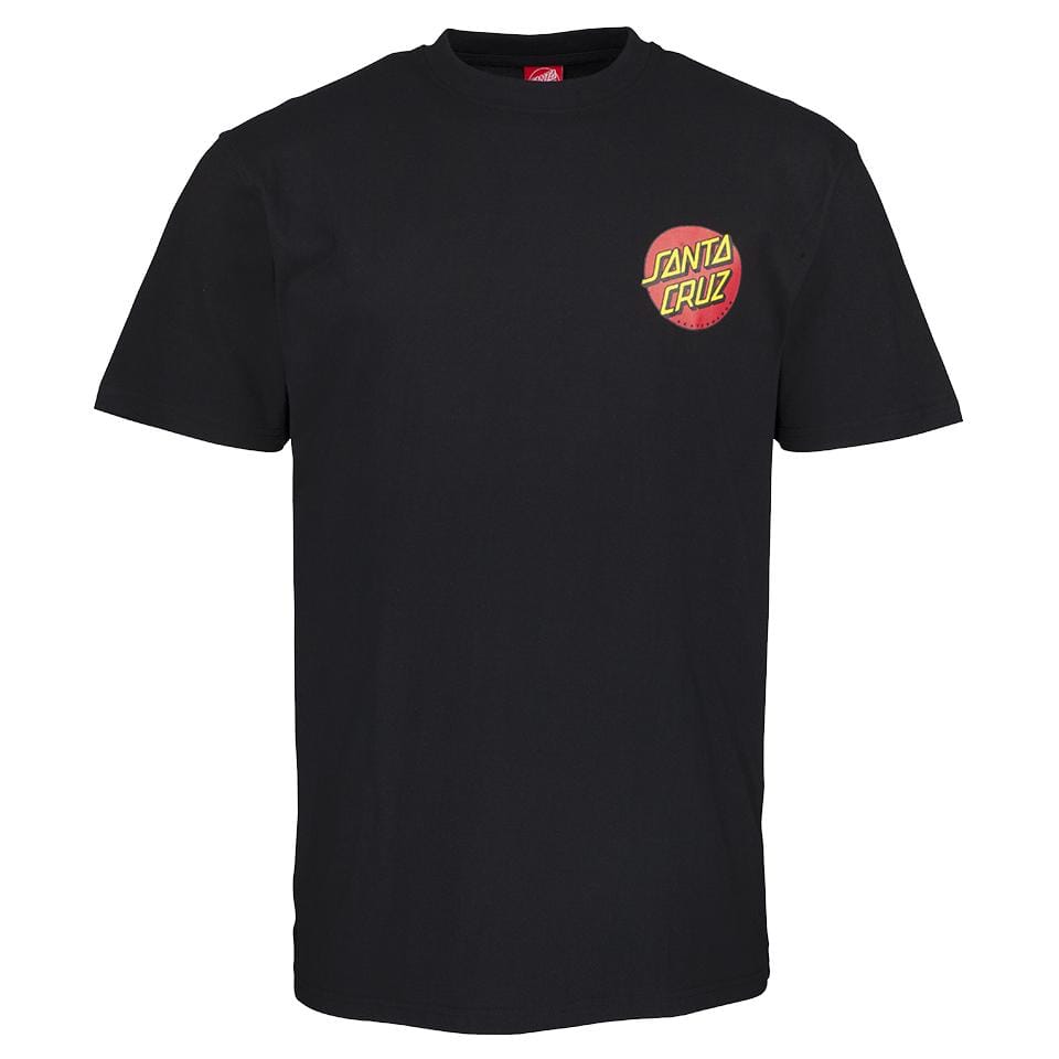 Santa Cruz Classic Dot Chest Black TShirt - Camiseta Ropa Santa Cruz Skateboards 