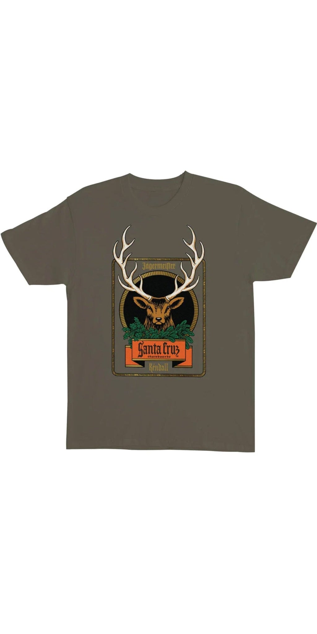 Santa Cruz Jaggermaister Kendall Olive Men's T-Shirt - Camiseta Ropa Santa Cruz Skateboards 