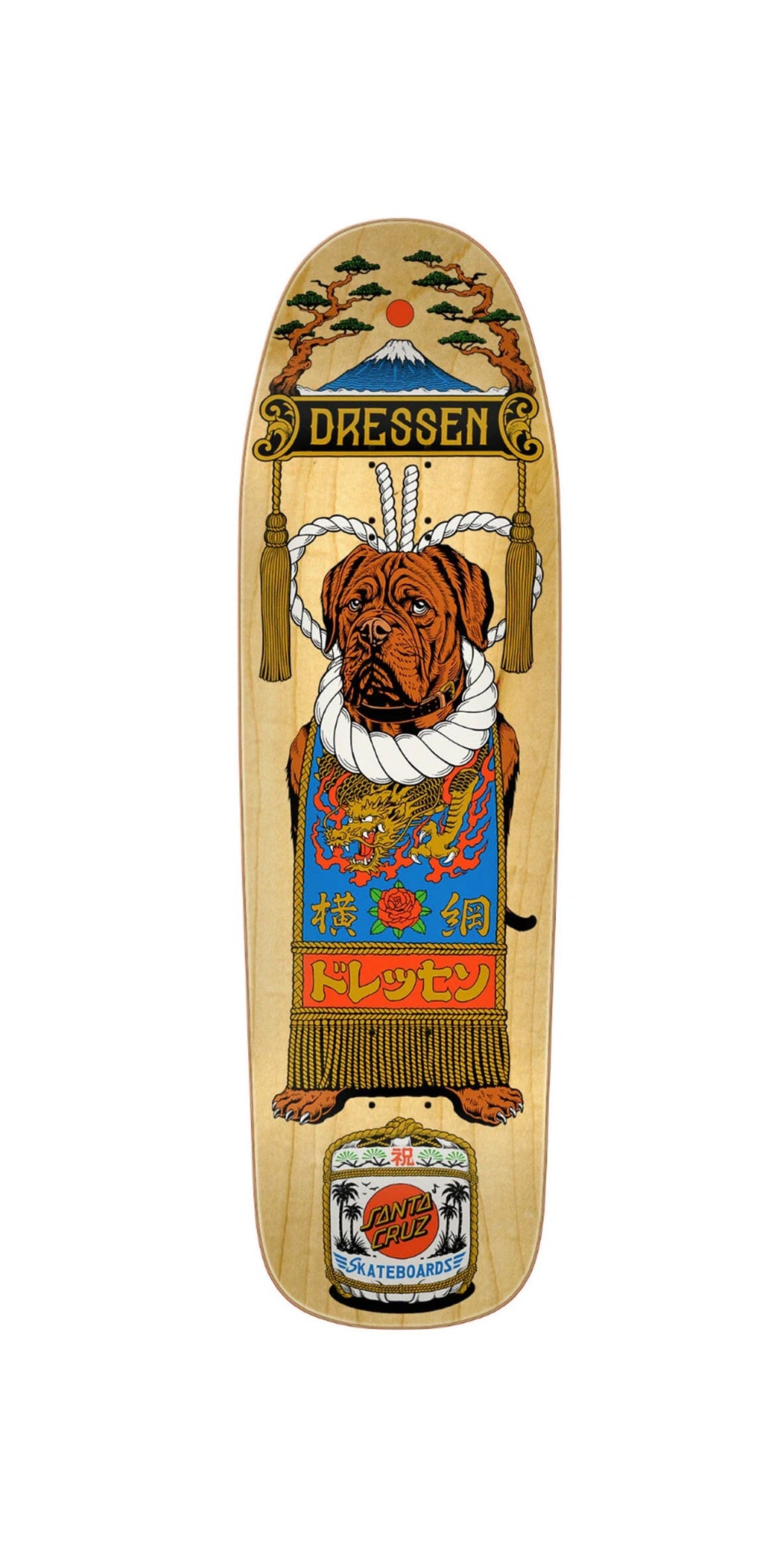 Santa Cruz Skateboards Dressen Sumo Dog Santa Cruz Shaped Skateboard Deck - Tabla Tabla/Deck Santa Cruz Skateboards 