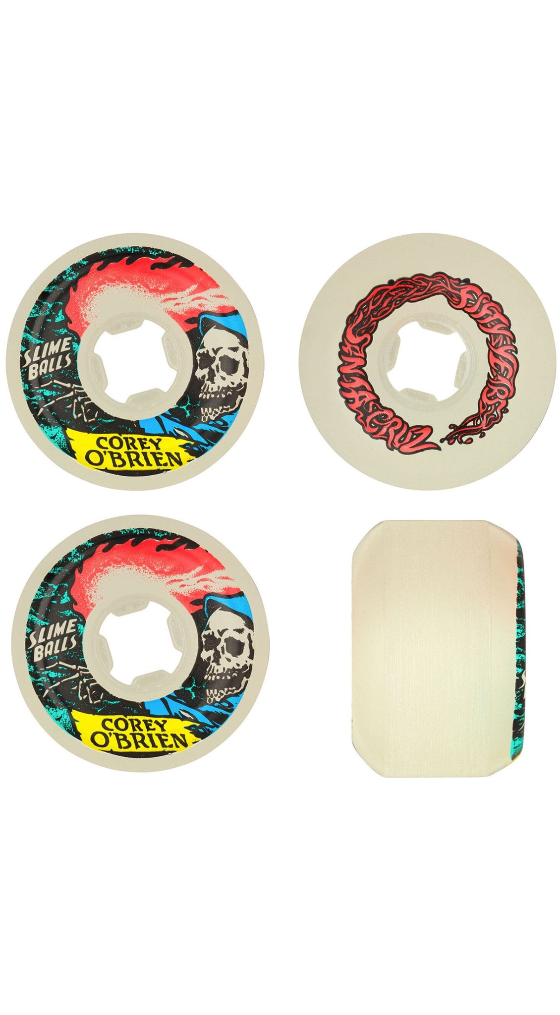 Santa Cruz Slime Balls 56mm O'Brien Reaper Speed Balls 99A Glow in the Dark Wheels- Ruedas Ruedas Santa Cruz Skateboards 