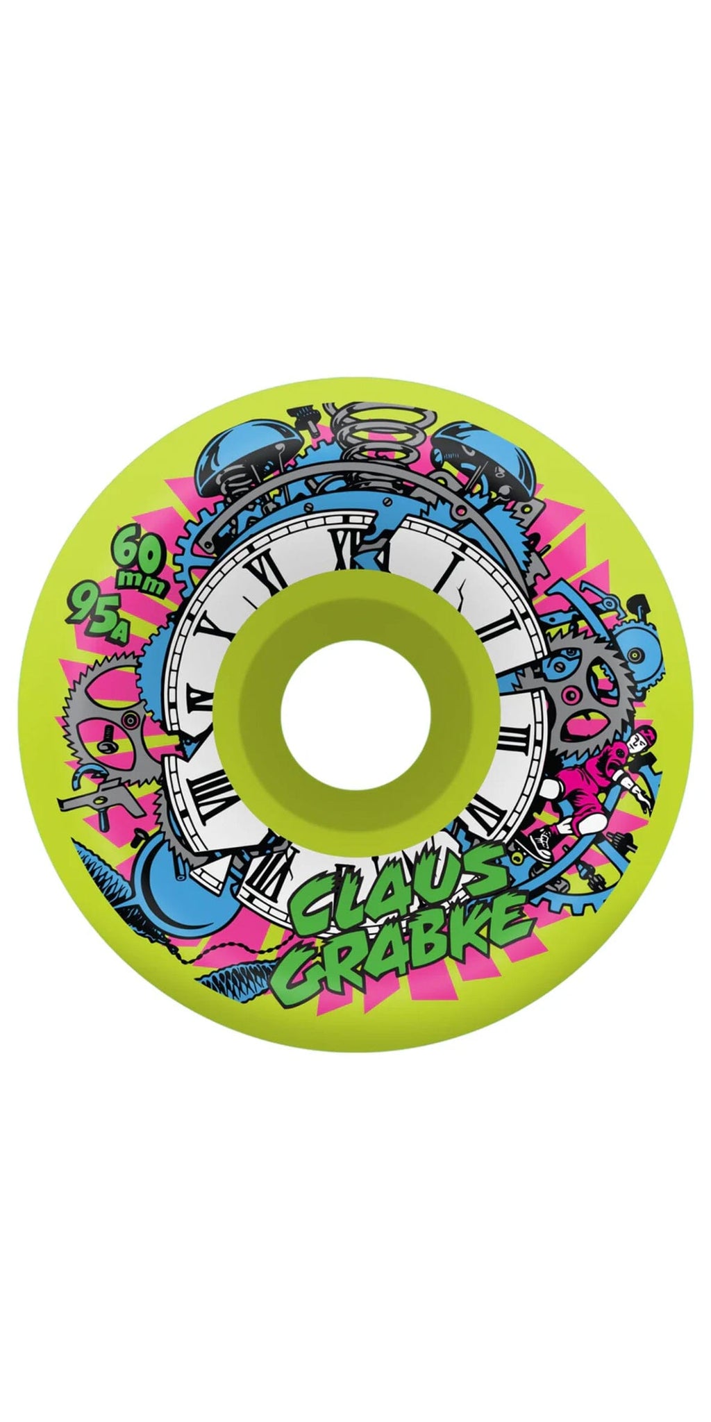 Slime Balls Claus Grabke Exploding Clock Reissue Vomits 60mm 95a Skateboard Wheels - Ruedas Ruedas Santa Cruz Skateboards 