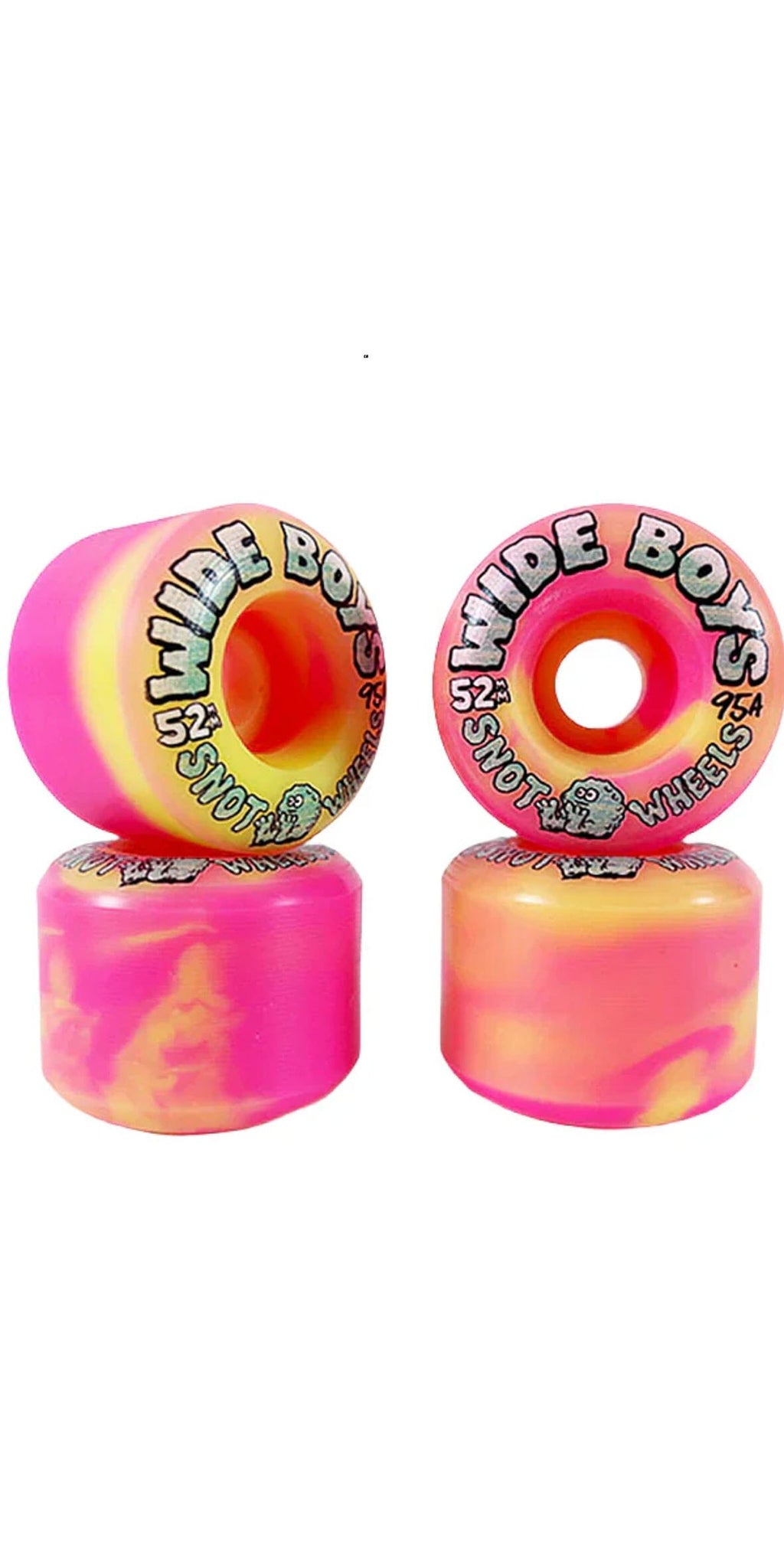 SNOT WHEELS Wide Boys 52mm 95A Swirl Skateboard Wheels- Ruedas Ruedas SNOT WHEELS 