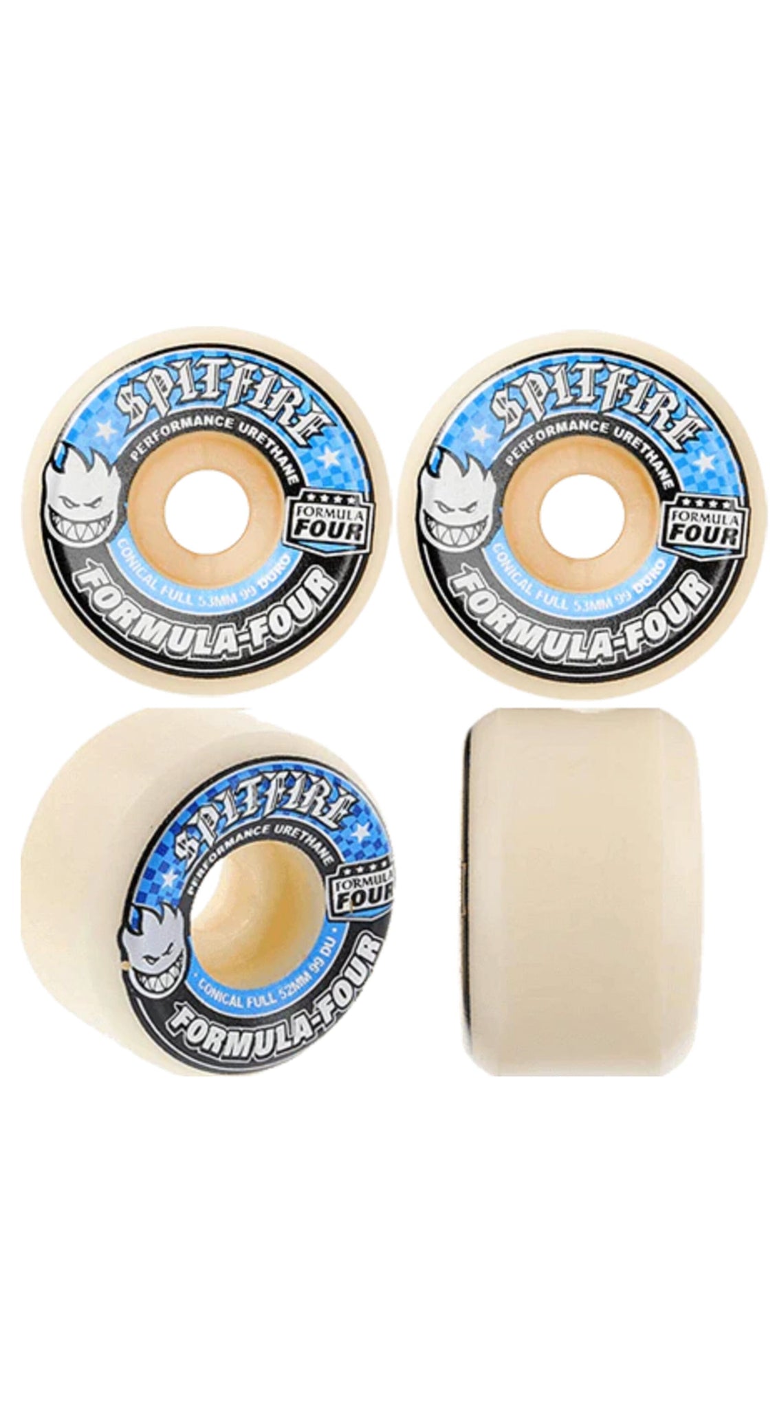 Spitfire F4 99 Conical full 53mm Skateboard Wheels- Ruedas Ruedas Spitfire 
