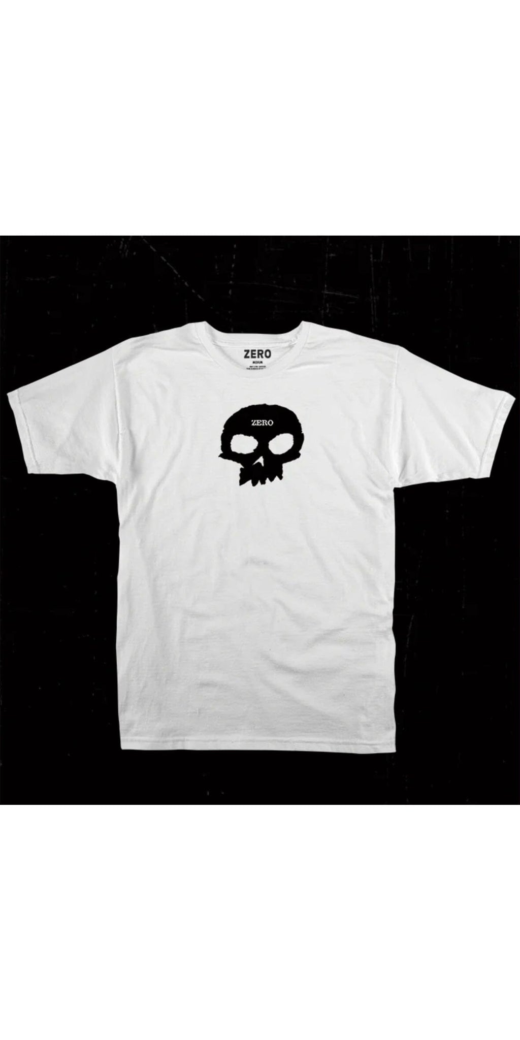 Zero Skateboards Single Skull White T-Shirt - Camiseta Ropa Zero Skateboards 