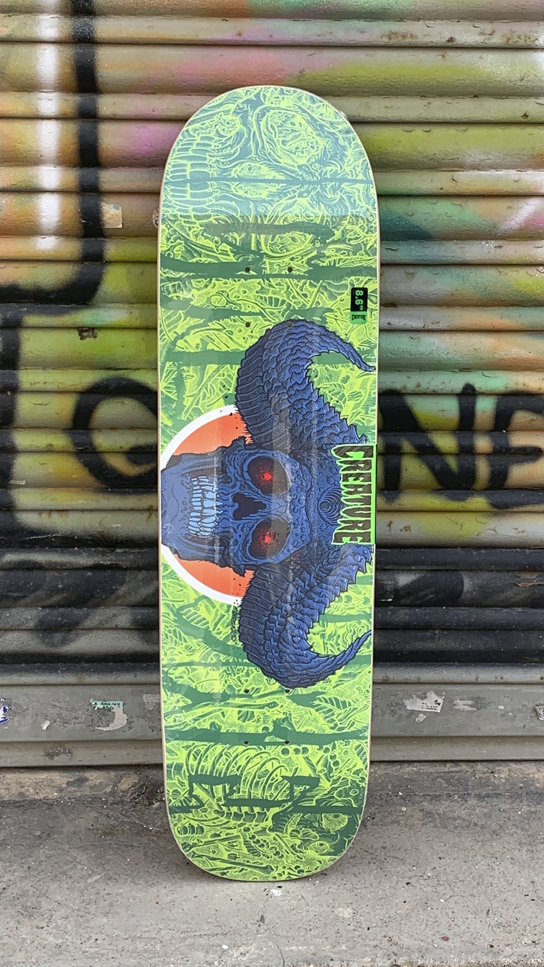 Creature 8.59 Demon Skull Everslick Skateboard Deck- Tabla Skate Tabla/Deck Creature Skateboards 