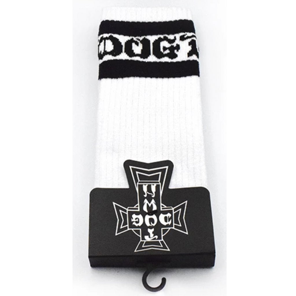 DOGTOWN Tube Socks White Black- Calcetines - Furtivo! Skateboarding