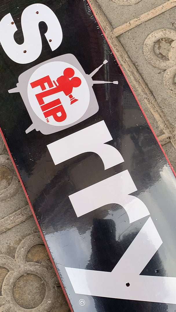 Flip Skateboards Sorry 20th Anniversary Black 8.0" Skateboard Deck - Tabla Tablas Flip Skateboards 