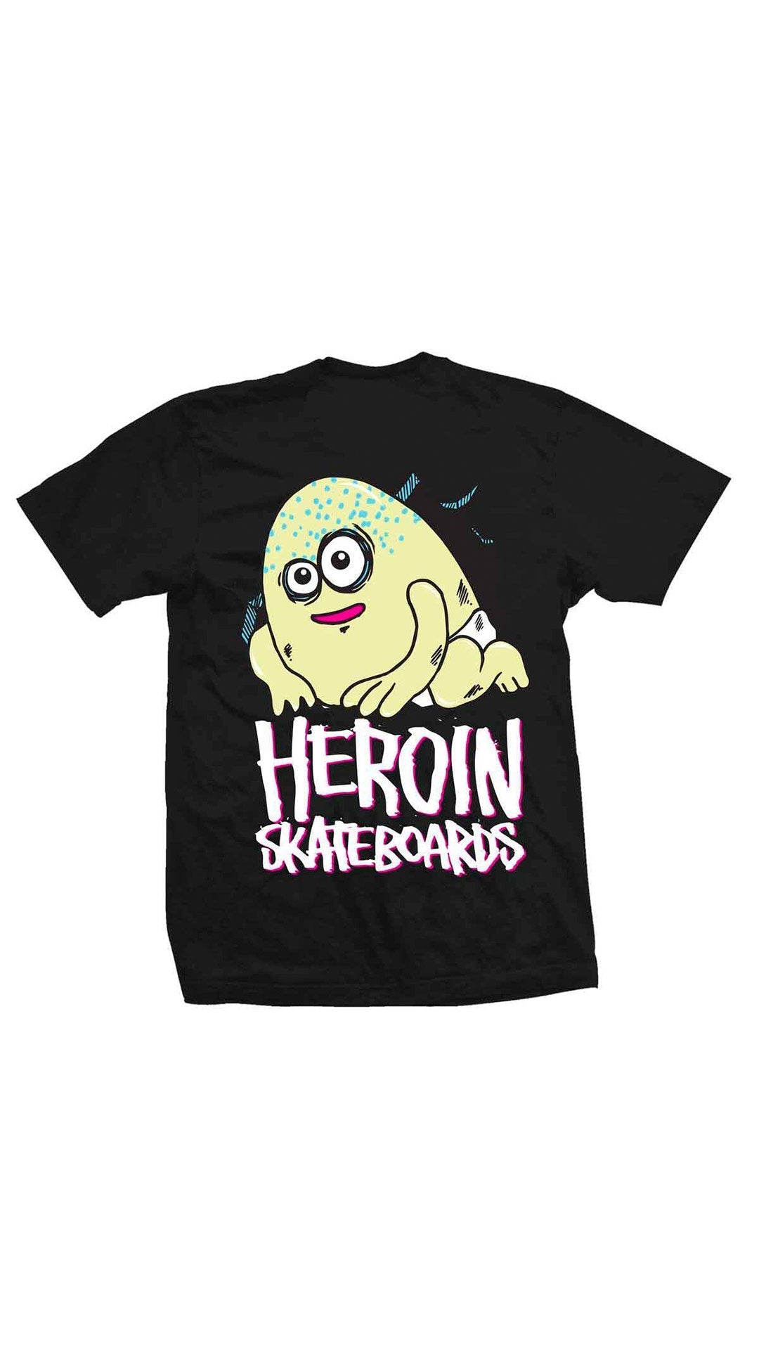 Heroin Mini Egg Black TShirt - Camiseta Ropa Heroin Skateboards 